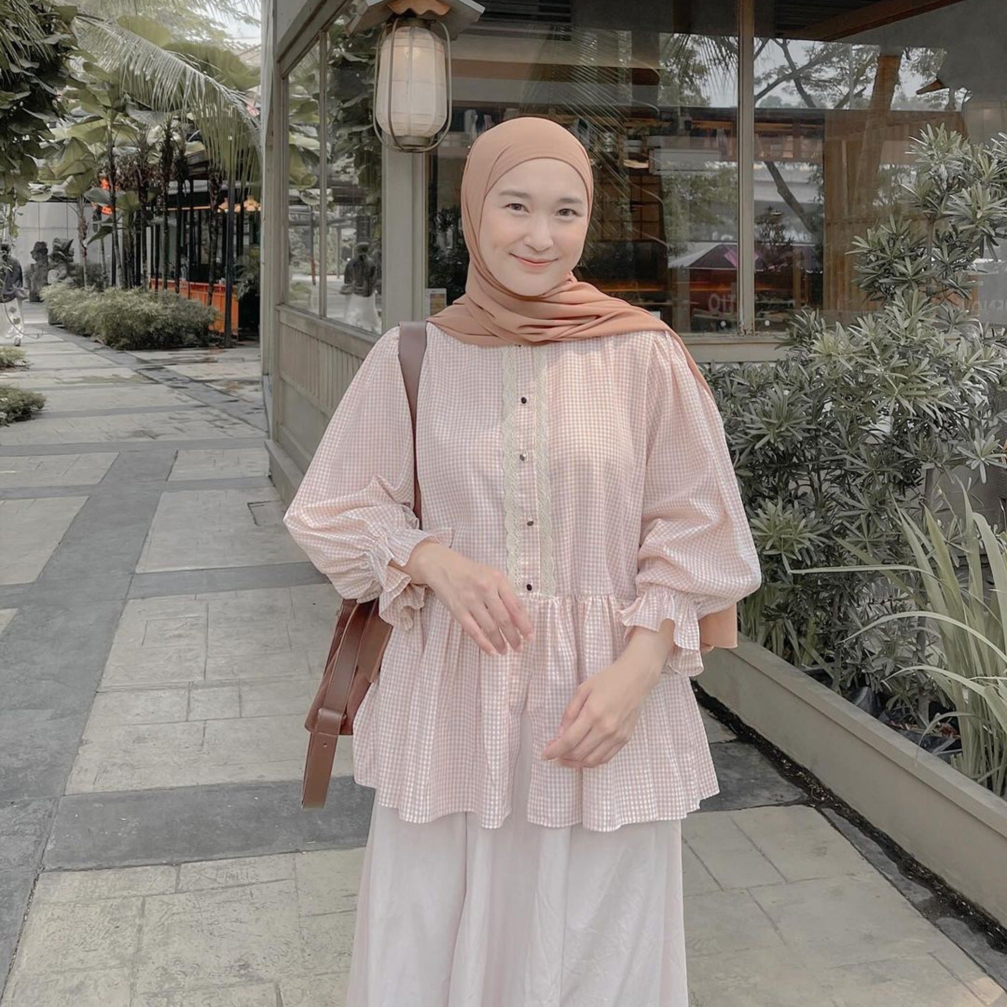 Eclemix Top Lana | Atasan Wanita Blouse Baby Doll Kancing Depan