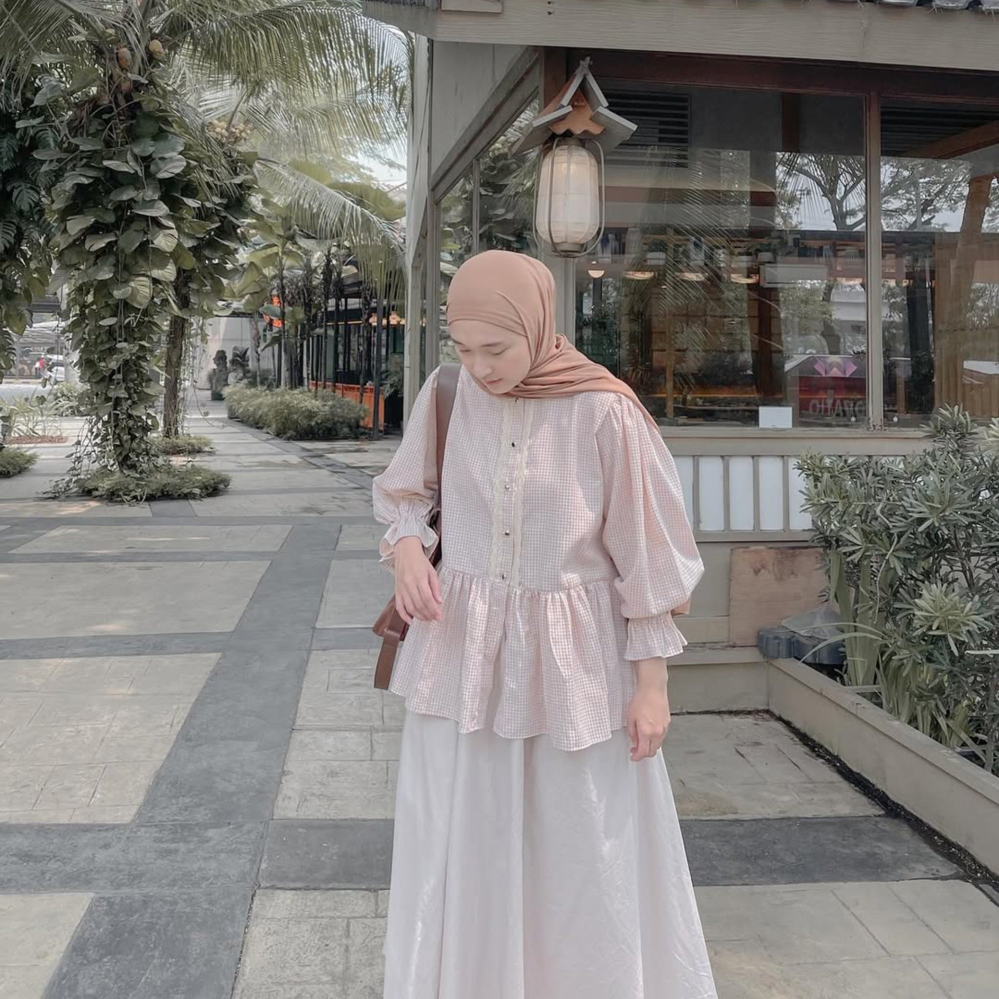 Eclemix Top Lana | Atasan Wanita Blouse Baby Doll Kancing Depan