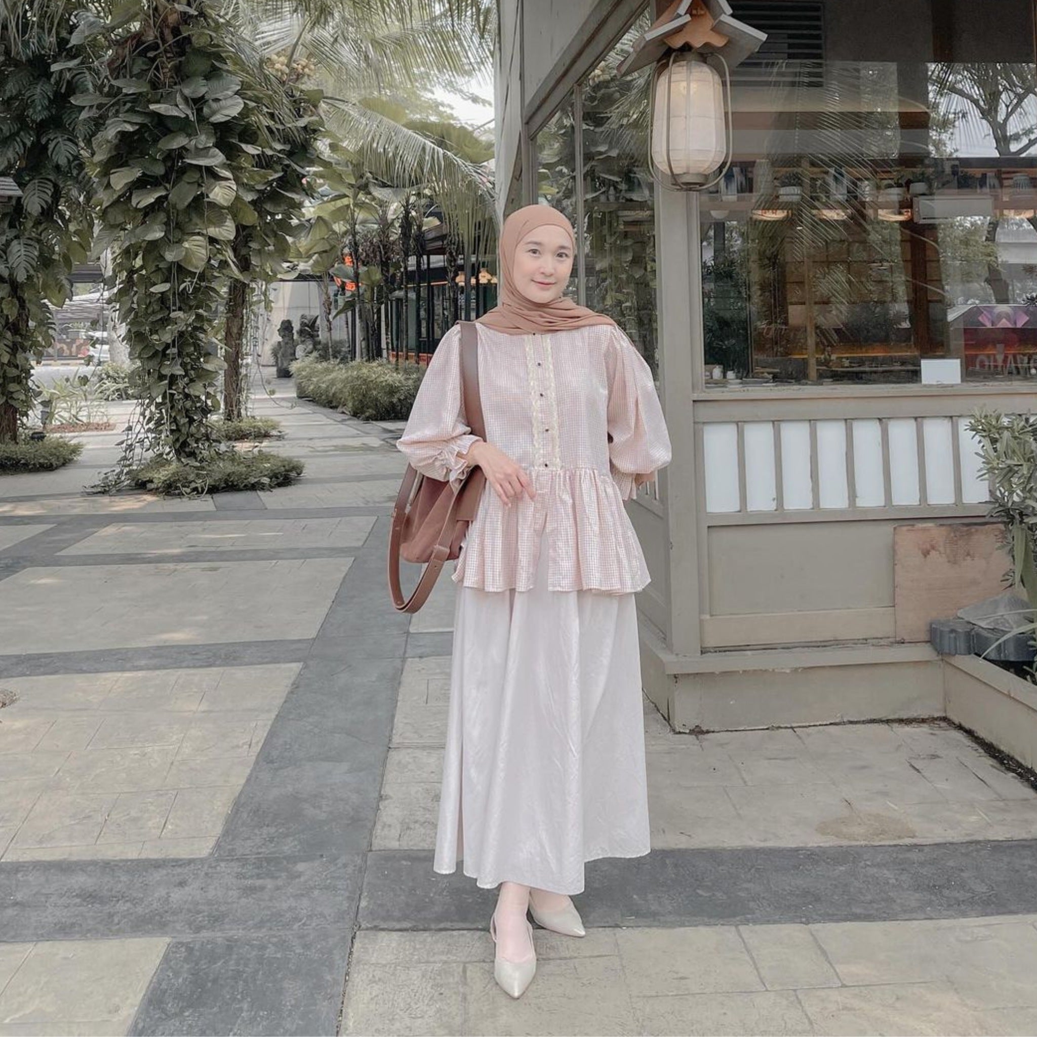 Eclemix Top Lana | Atasan Wanita Blouse Baby Doll Kancing Depan