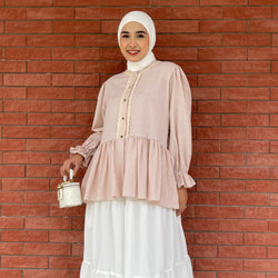 Image of Eclemix Top Lana | Atasan Wanita Blouse Baby Doll Kancing Depan