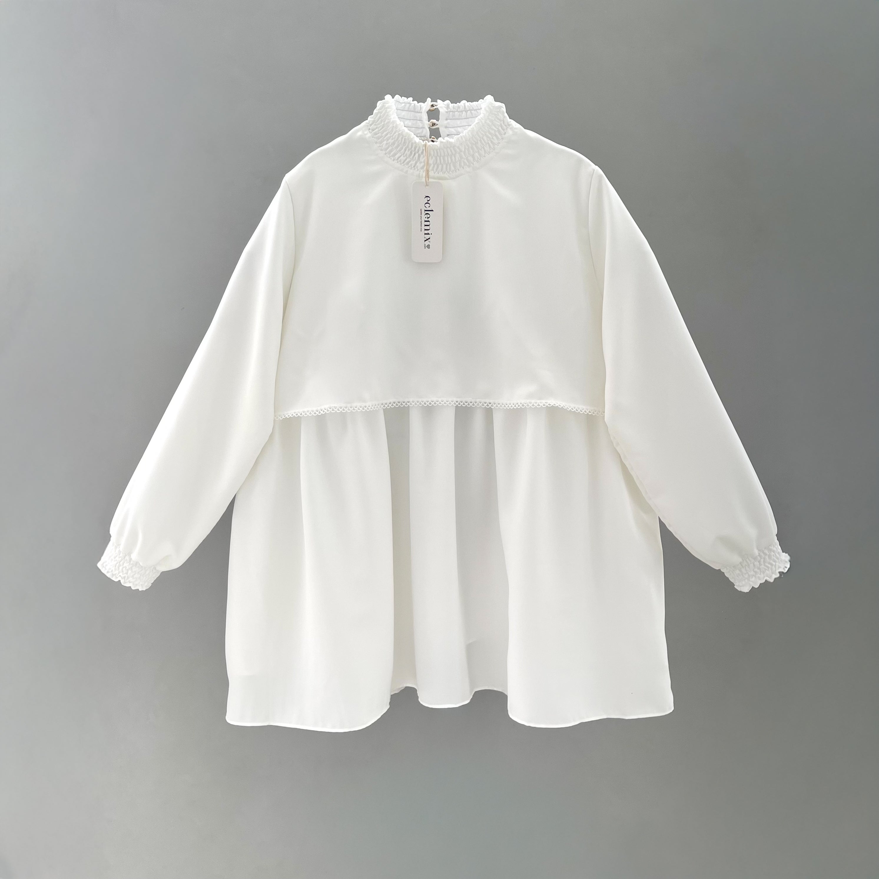 Eclemix Top Lilia | Atasan Wanita Blouse Tumpuk Vintage