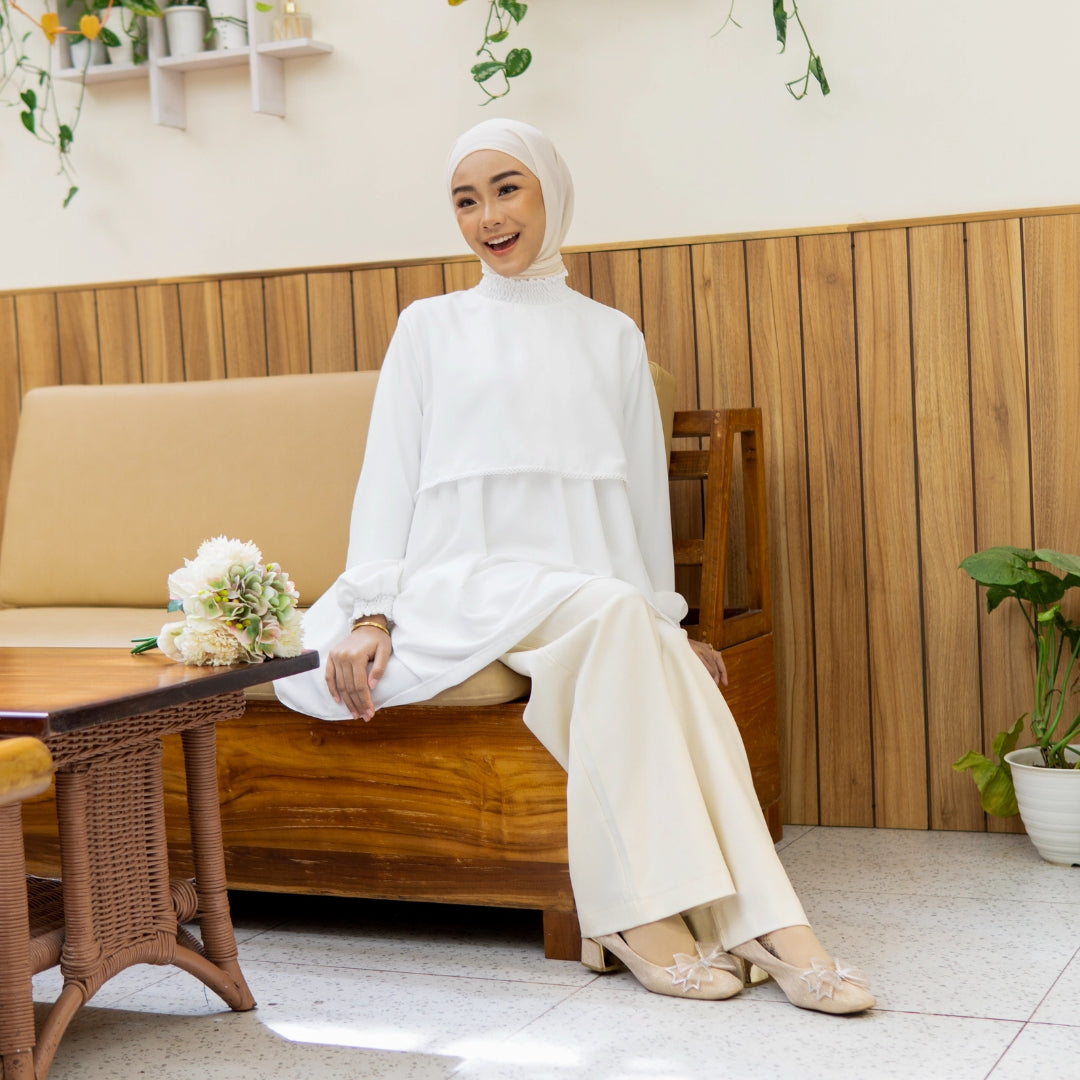 Image of Eclemix Top Lilia | Atasan Wanita Blouse Tumpuk Vintage