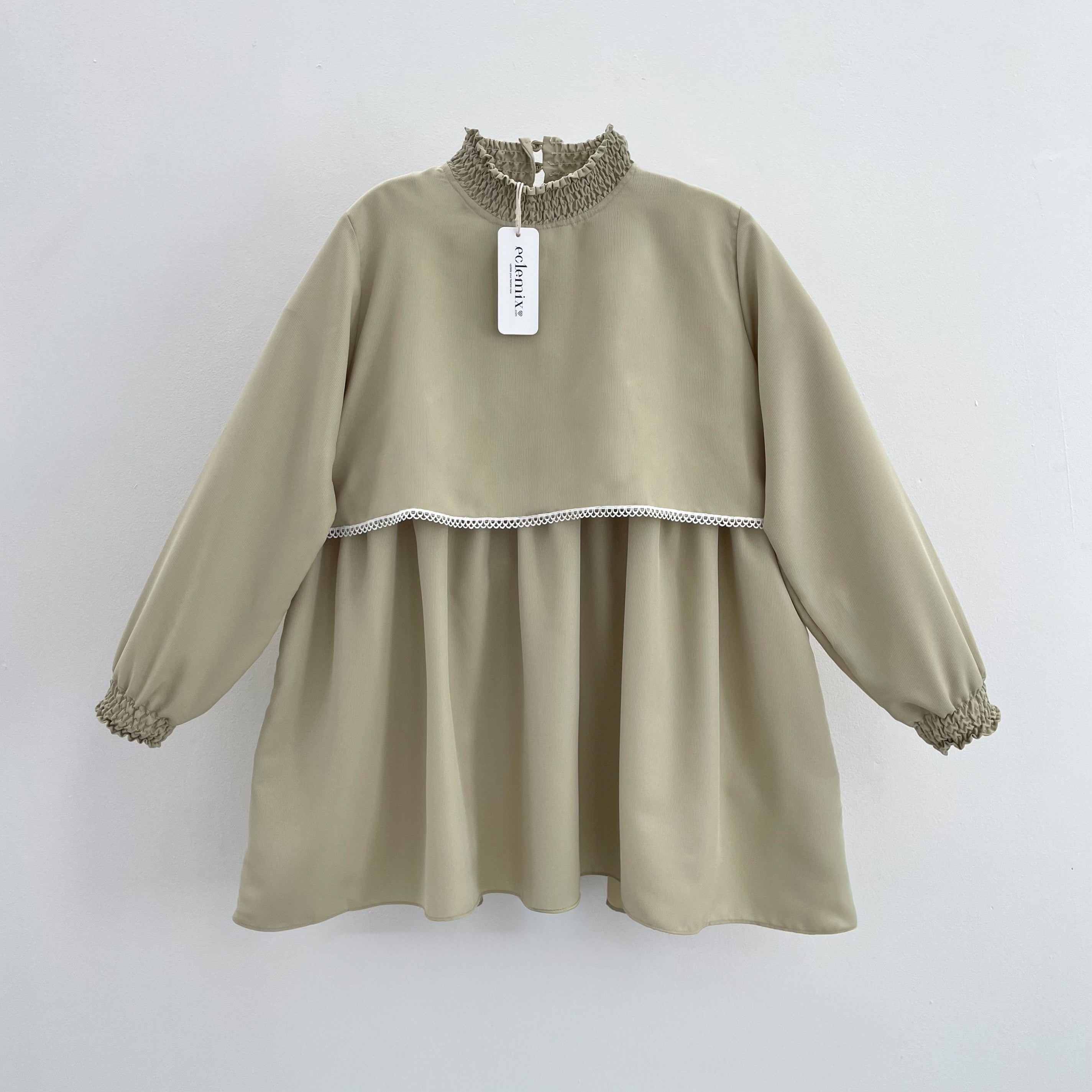 Eclemix Top Lilia | Atasan Wanita Blouse Tumpuk Vintage