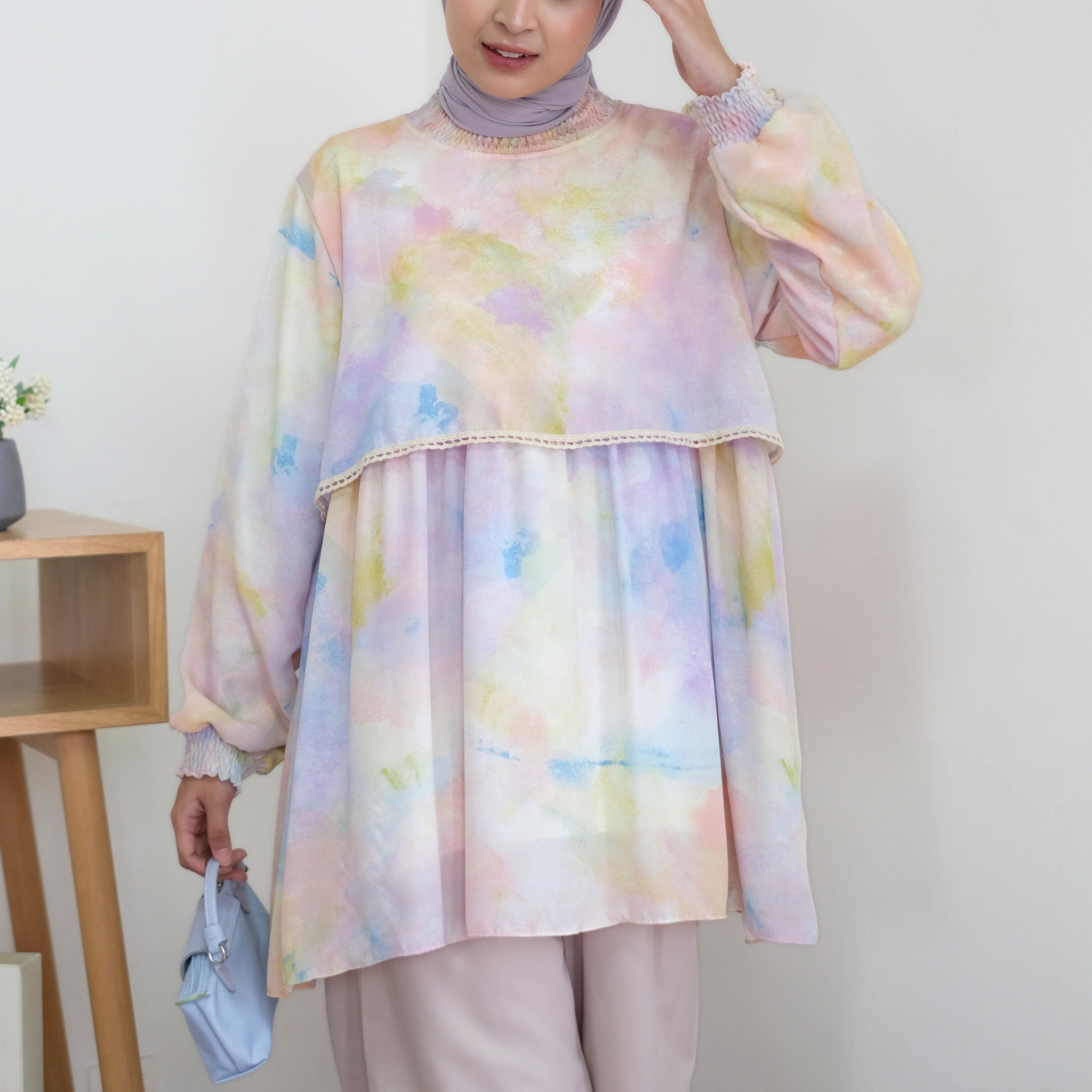 Image of Eclemix Top Lilia | Atasan Wanita Blouse Tumpuk Vintage