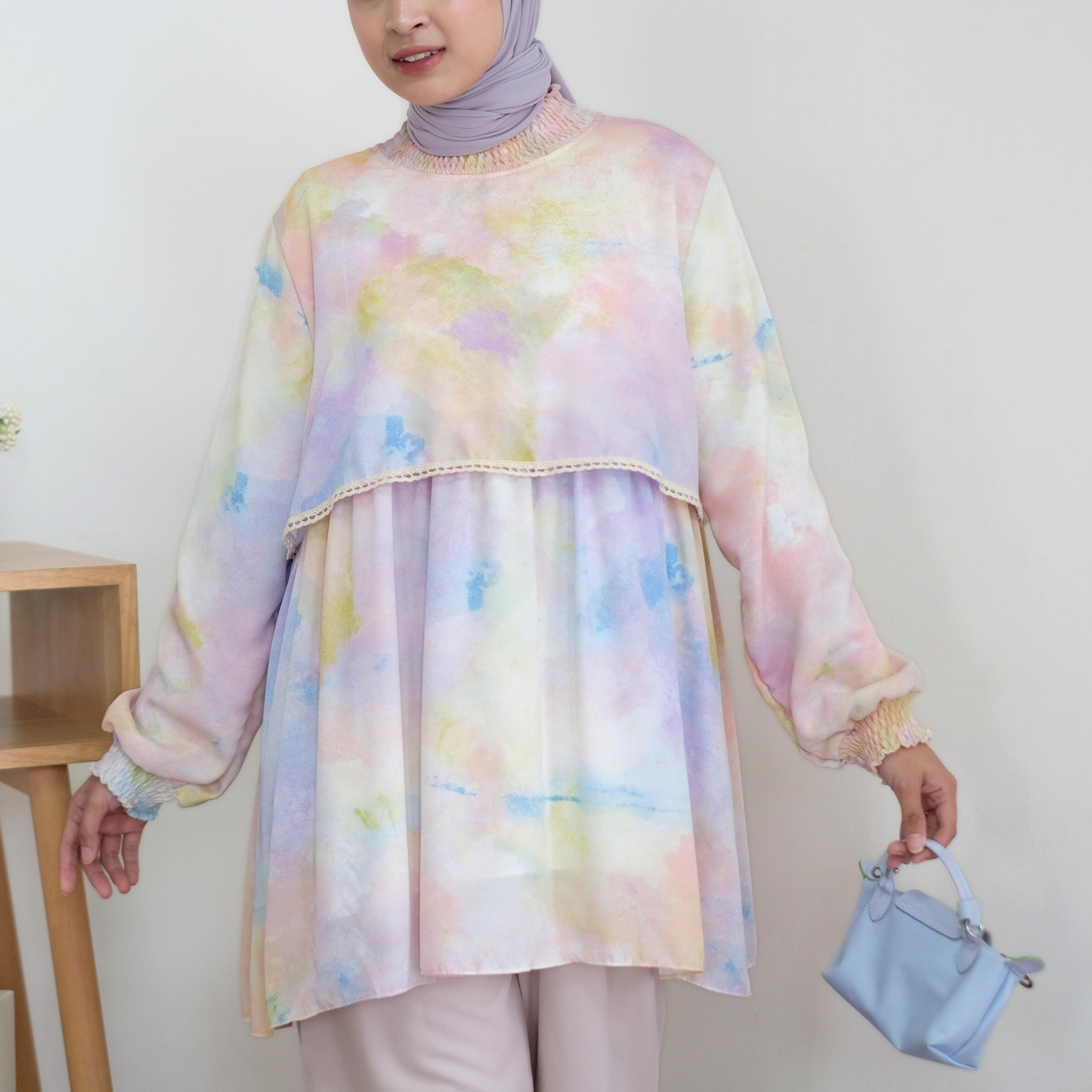 Image of Eclemix Top Lilia | Atasan Wanita Blouse Tumpuk Vintage