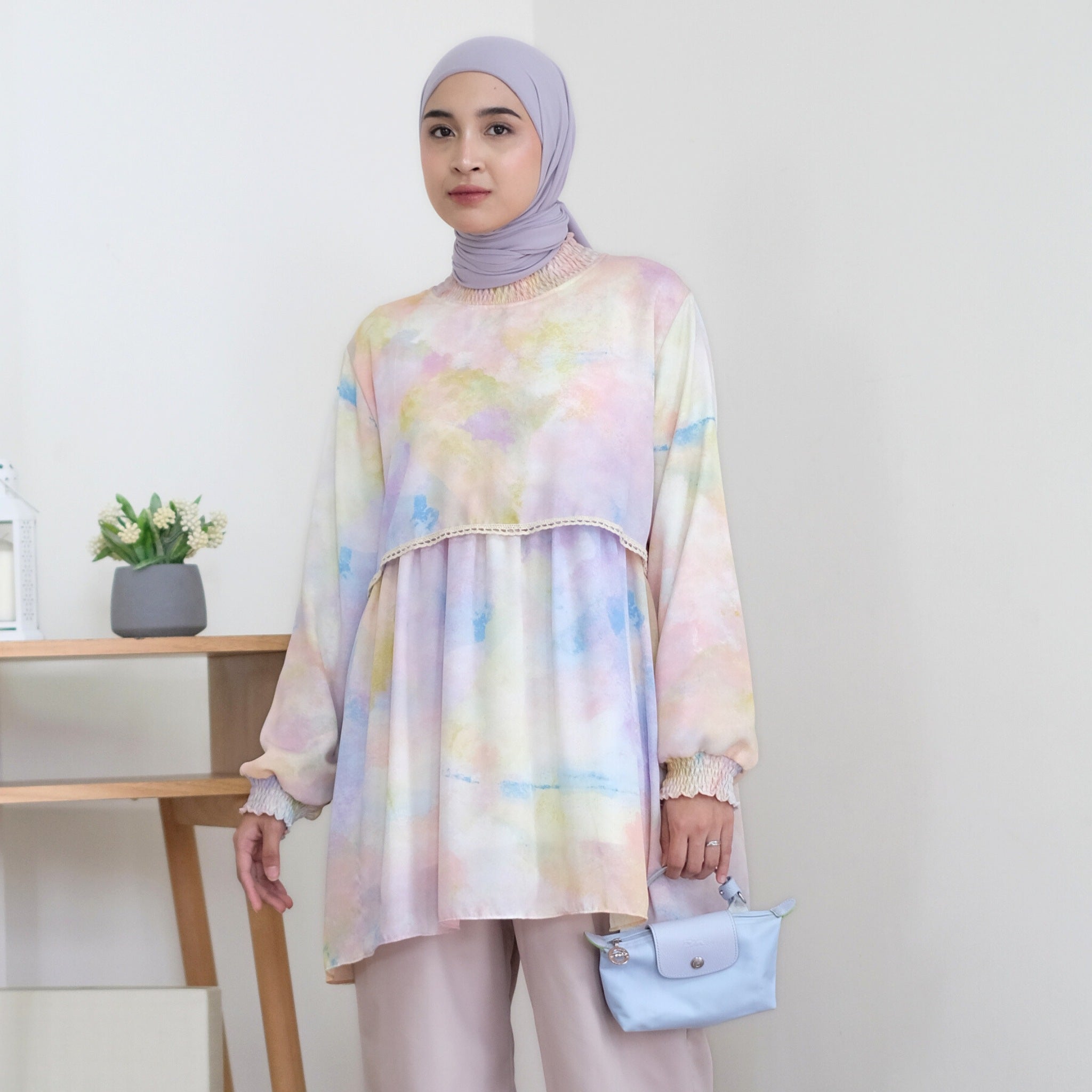 Image of Eclemix Top Lilia | Atasan Wanita Blouse Tumpuk Vintage