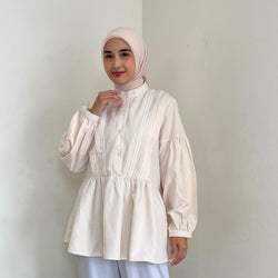 Image of Eclemix Top Lumna | Atasan Wanita Blouse Polos Renda Daily