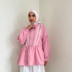 Image of Eclemix Top Lumna | Atasan Wanita Blouse Polos Renda Daily