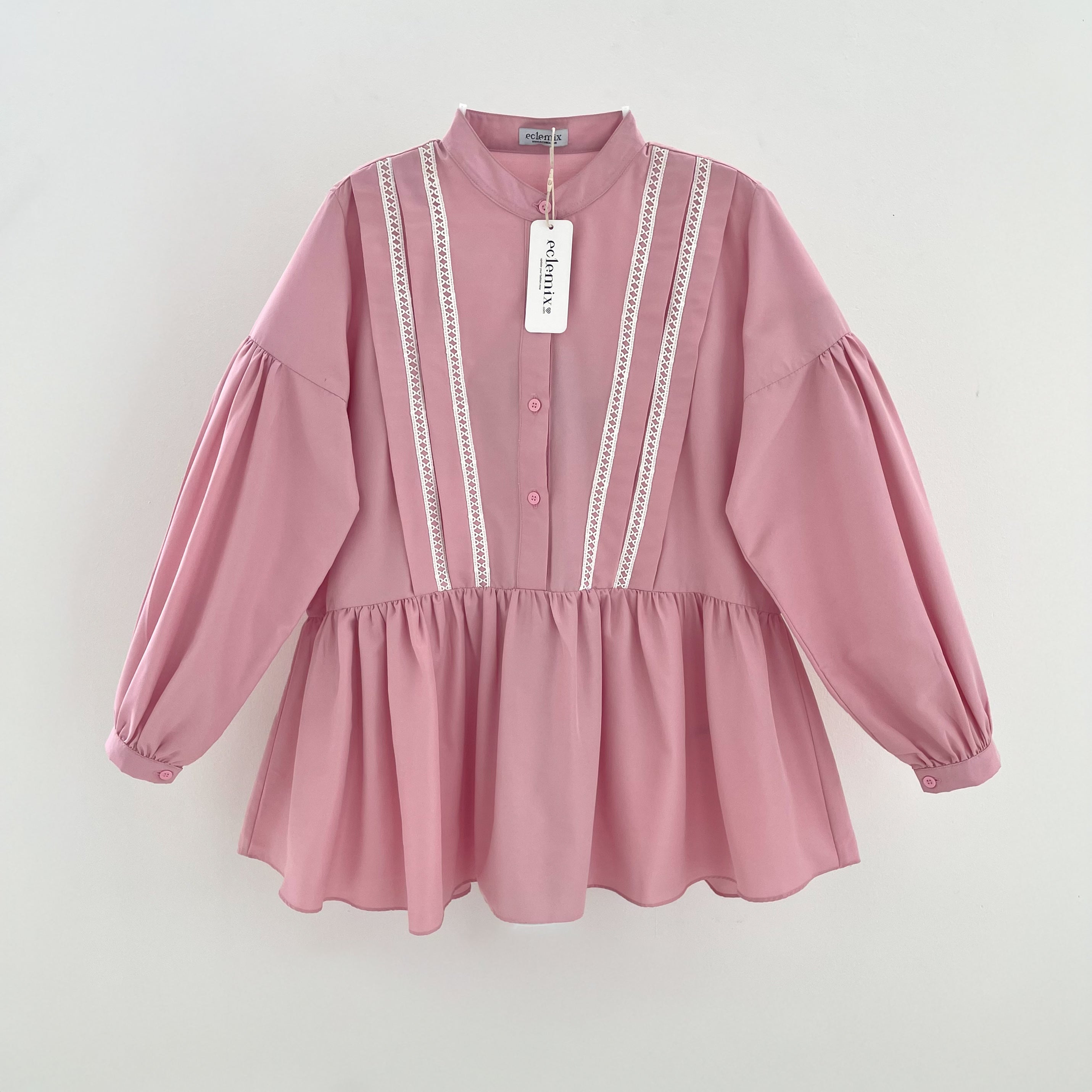 Eclemix Top Lumna | Atasan Wanita Blouse Polos Renda Daily