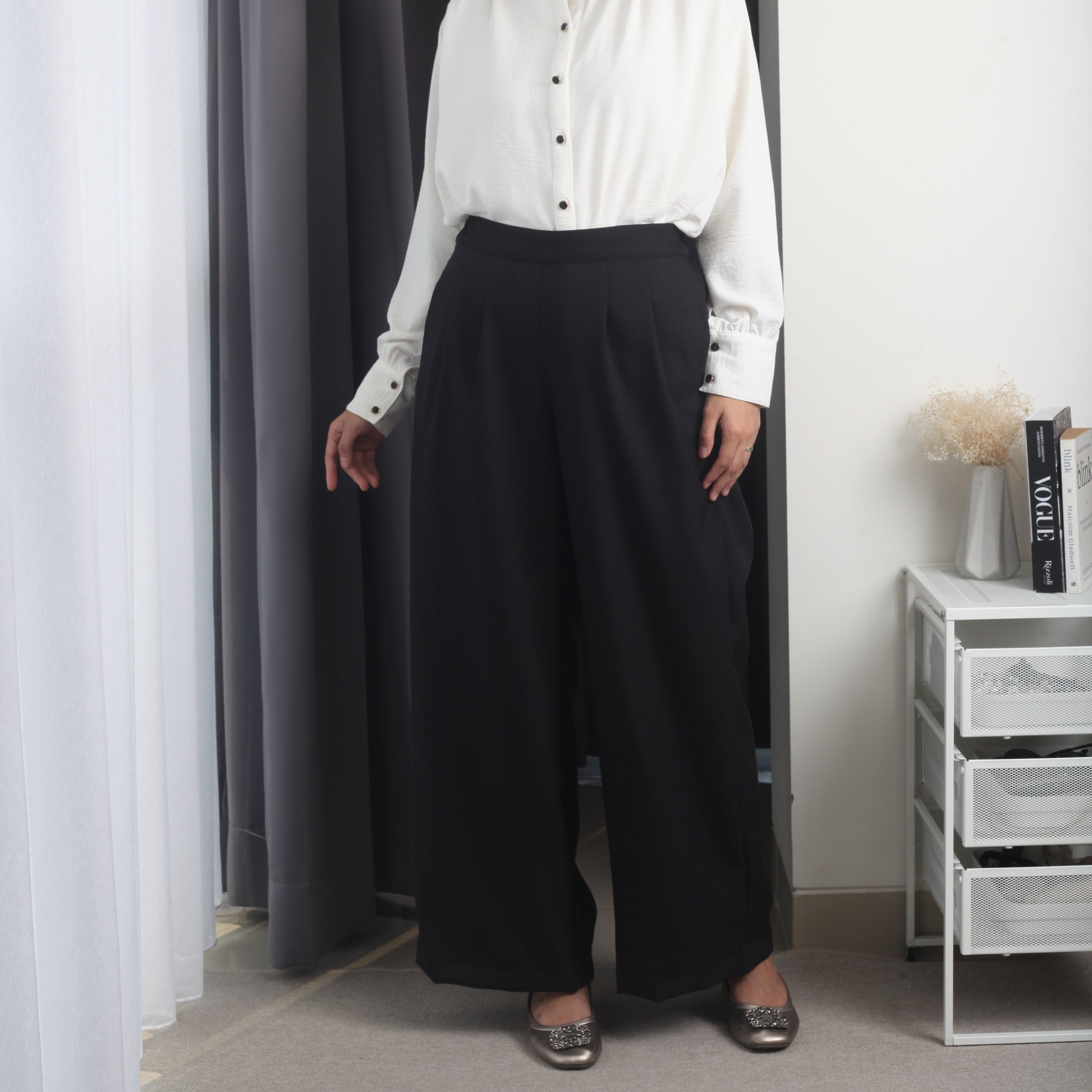 Eclemix Pants Marile | Celana Kulot Wanita Highwaist Loose
