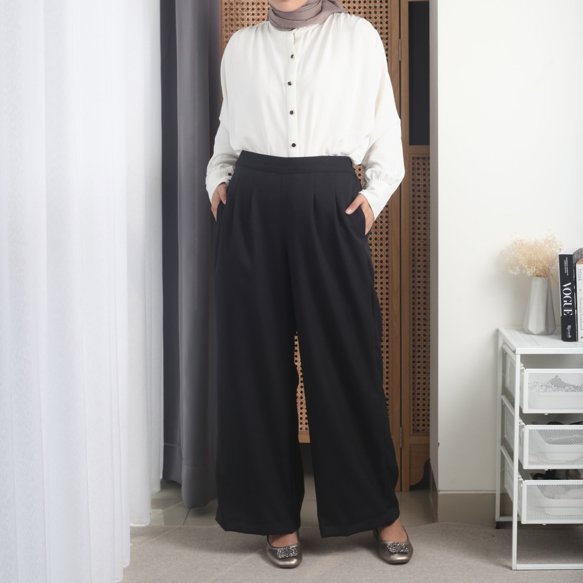 Eclemix Pants Marile | Celana Kulot Wanita Highwaist Loose