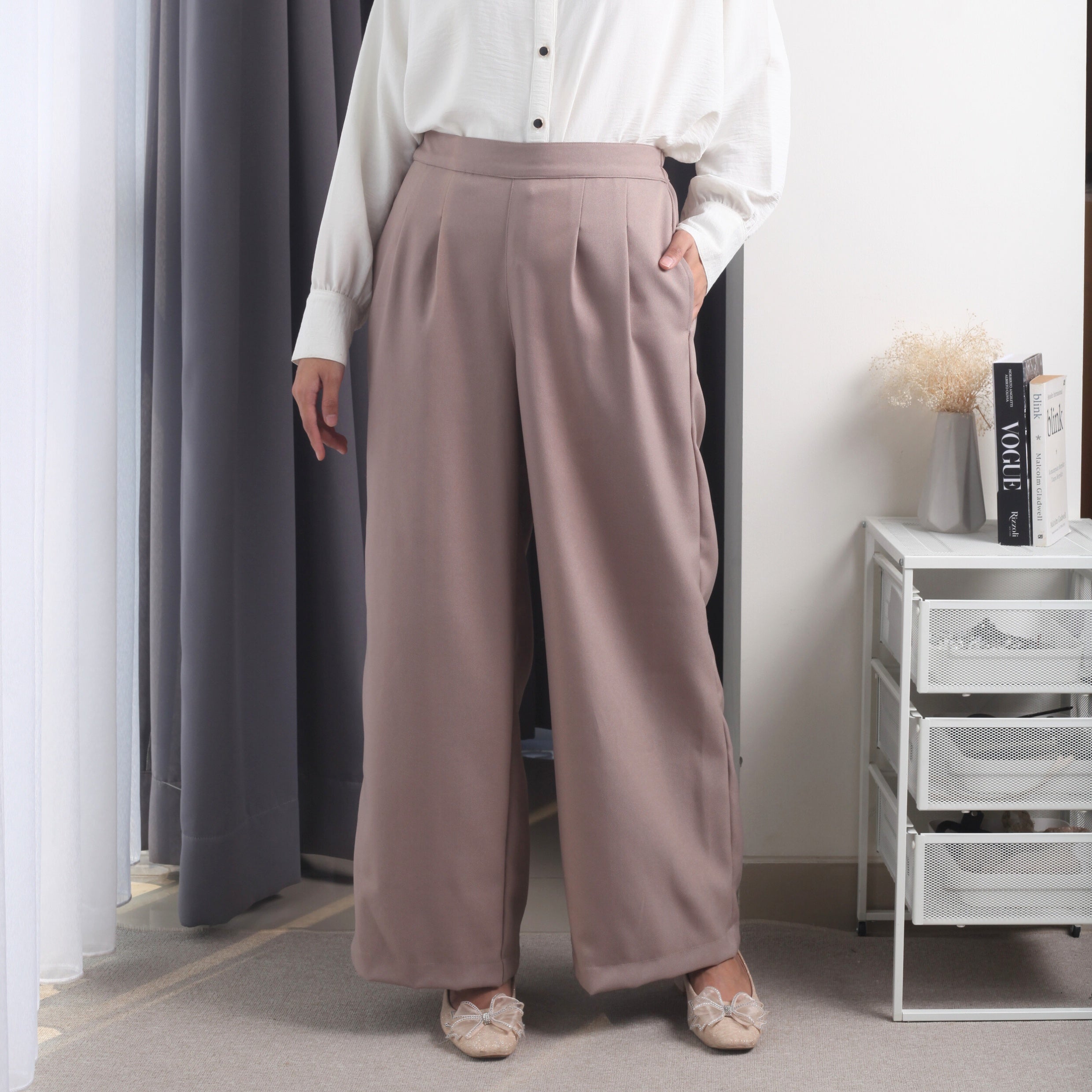 Eclemix Pants Marile | Celana Kulot Wanita Highwaist Loose