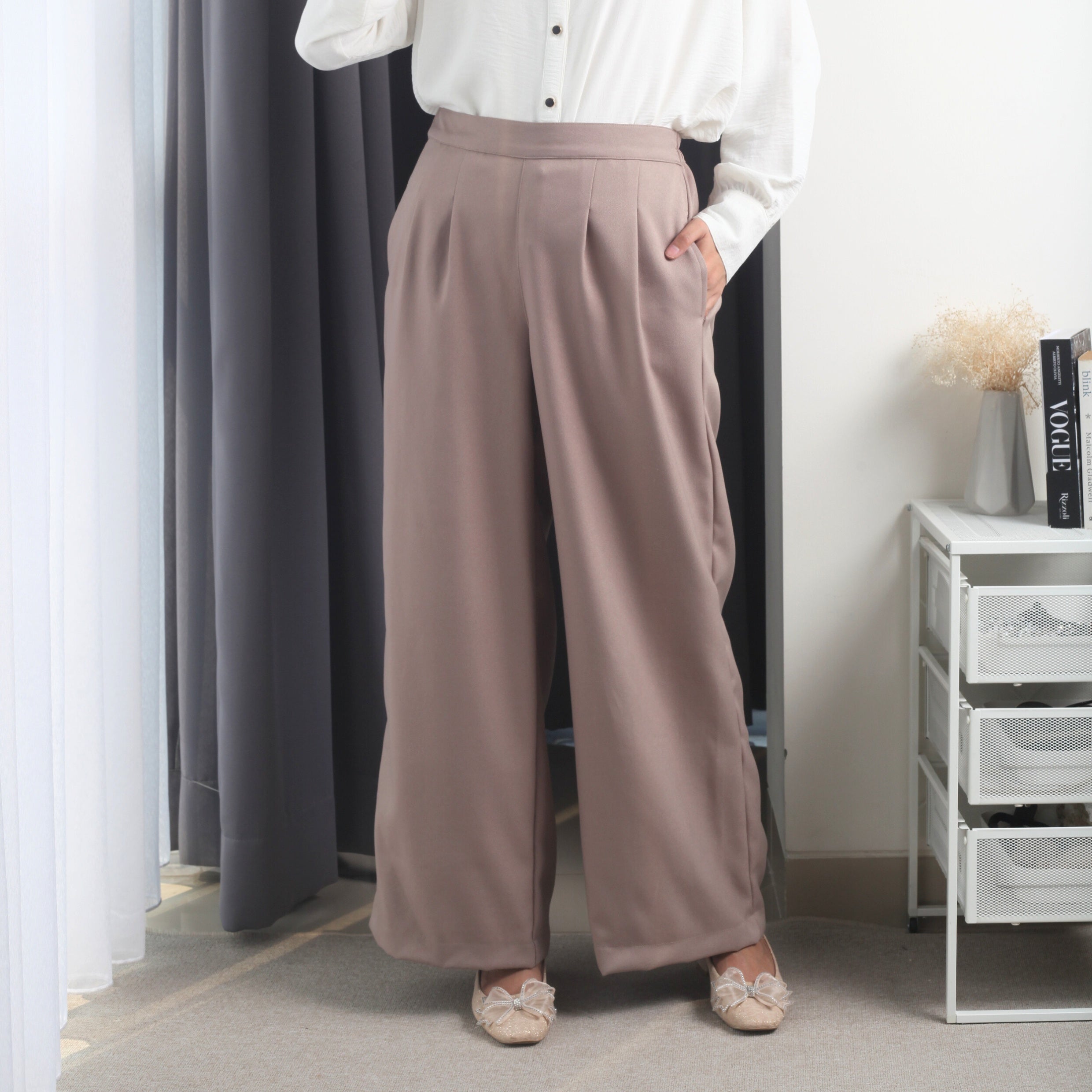 Eclemix Pants Marile | Celana Kulot Wanita Highwaist Loose