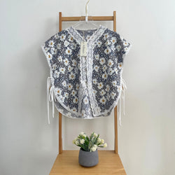 Image of Eclemix Outer Maurin | Vest Brokat Bunga | Outer Panjang Brukat Tanpa Lengan