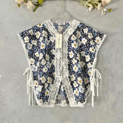 Image of Eclemix Outer Maurin | Vest Brokat Bunga | Outer Panjang Brukat Tanpa Lengan