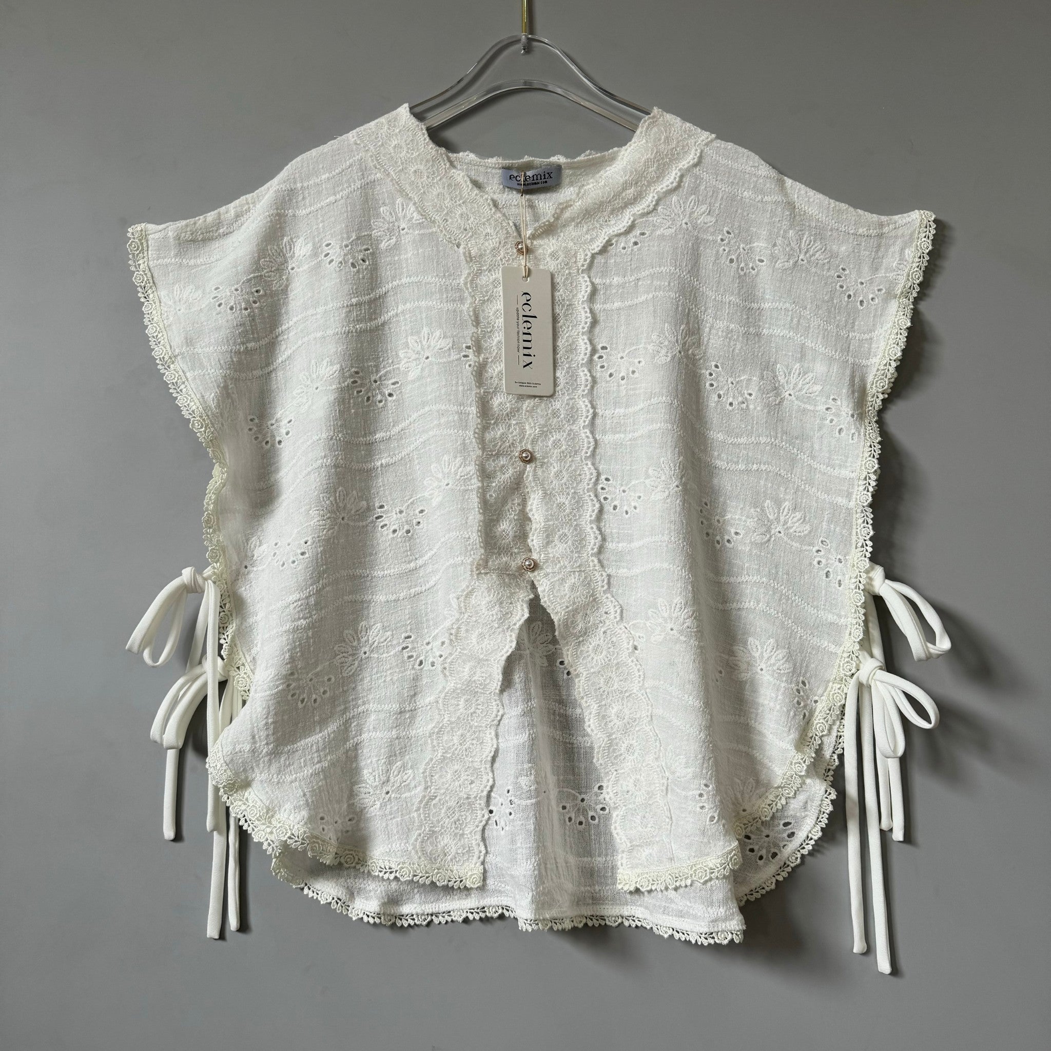 Eclemix Outer Maurin | Vest Brokat Bunga | Outer Panjang Brukat Tanpa Lengan