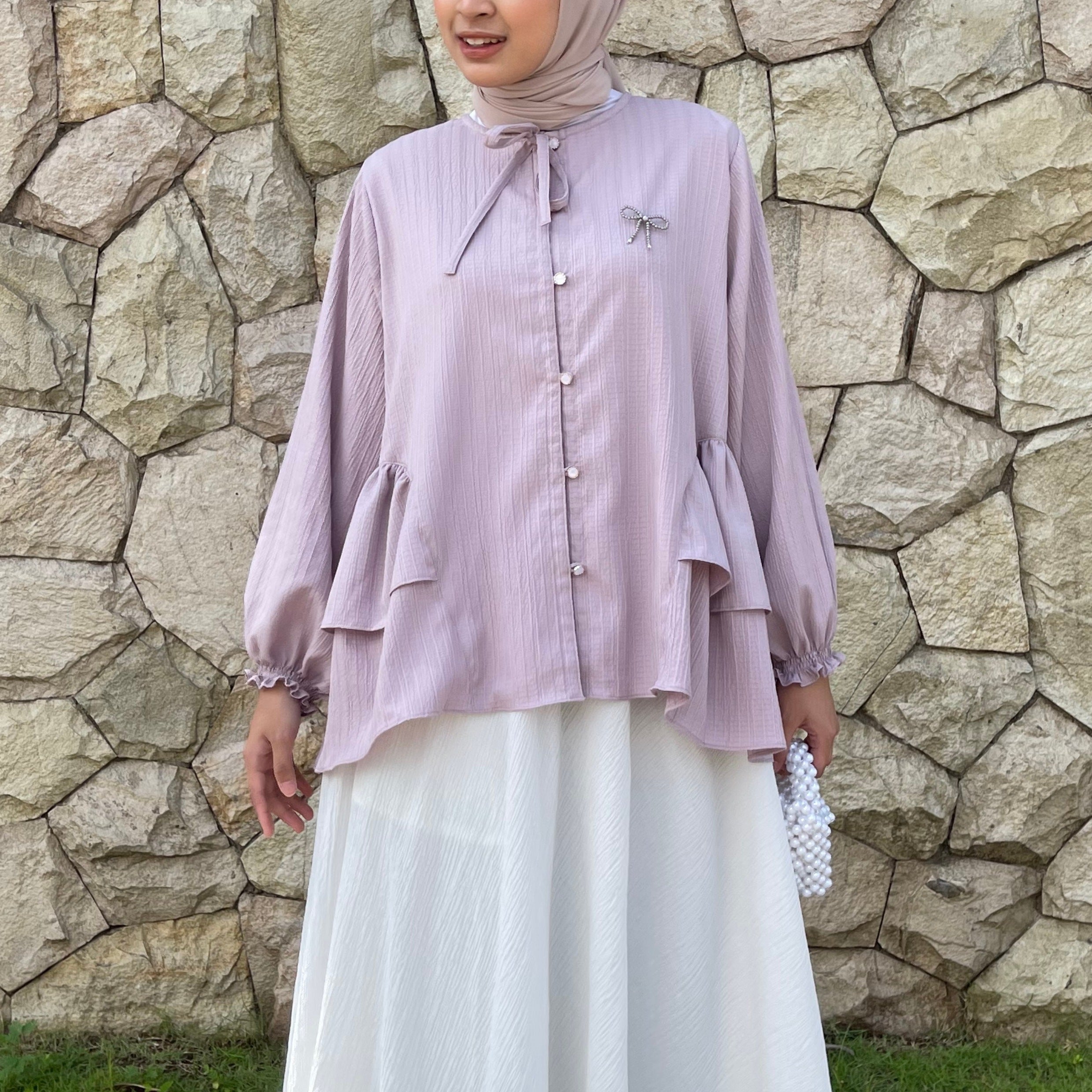 Eclemix Top Mika | Atasan Wanita Blouse Polos Tali