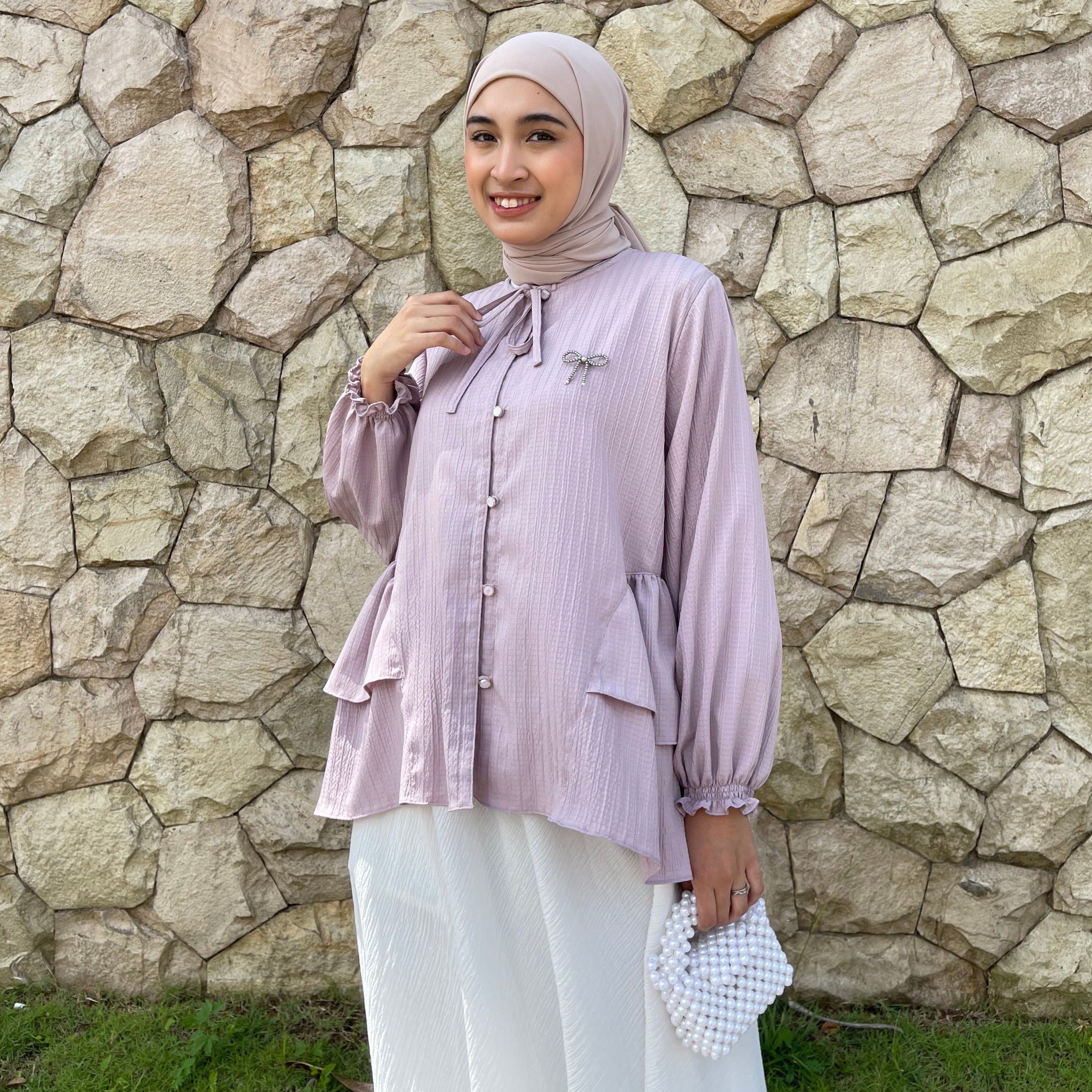 Eclemix Top Mika | Atasan Wanita Blouse Polos Tali