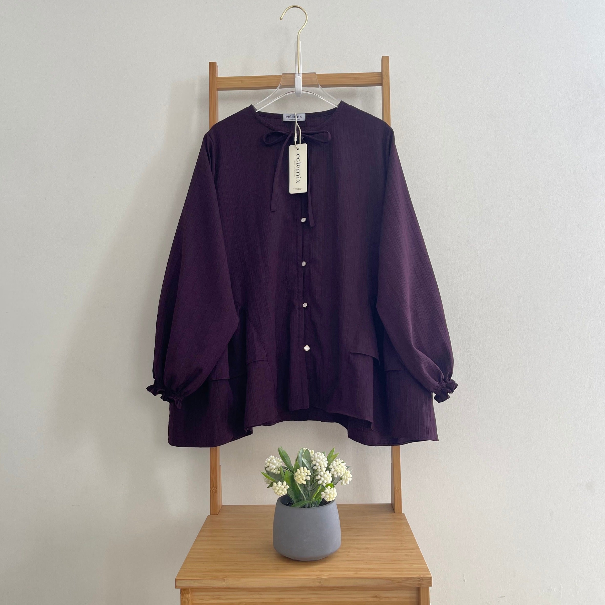 Eclemix Top Mika | Atasan Wanita Blouse Polos Tali