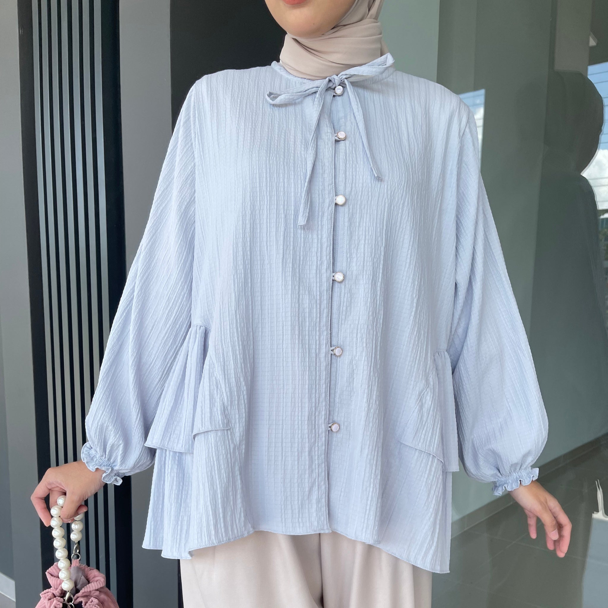 Eclemix Top Mika | Atasan Wanita Blouse Polos Tali