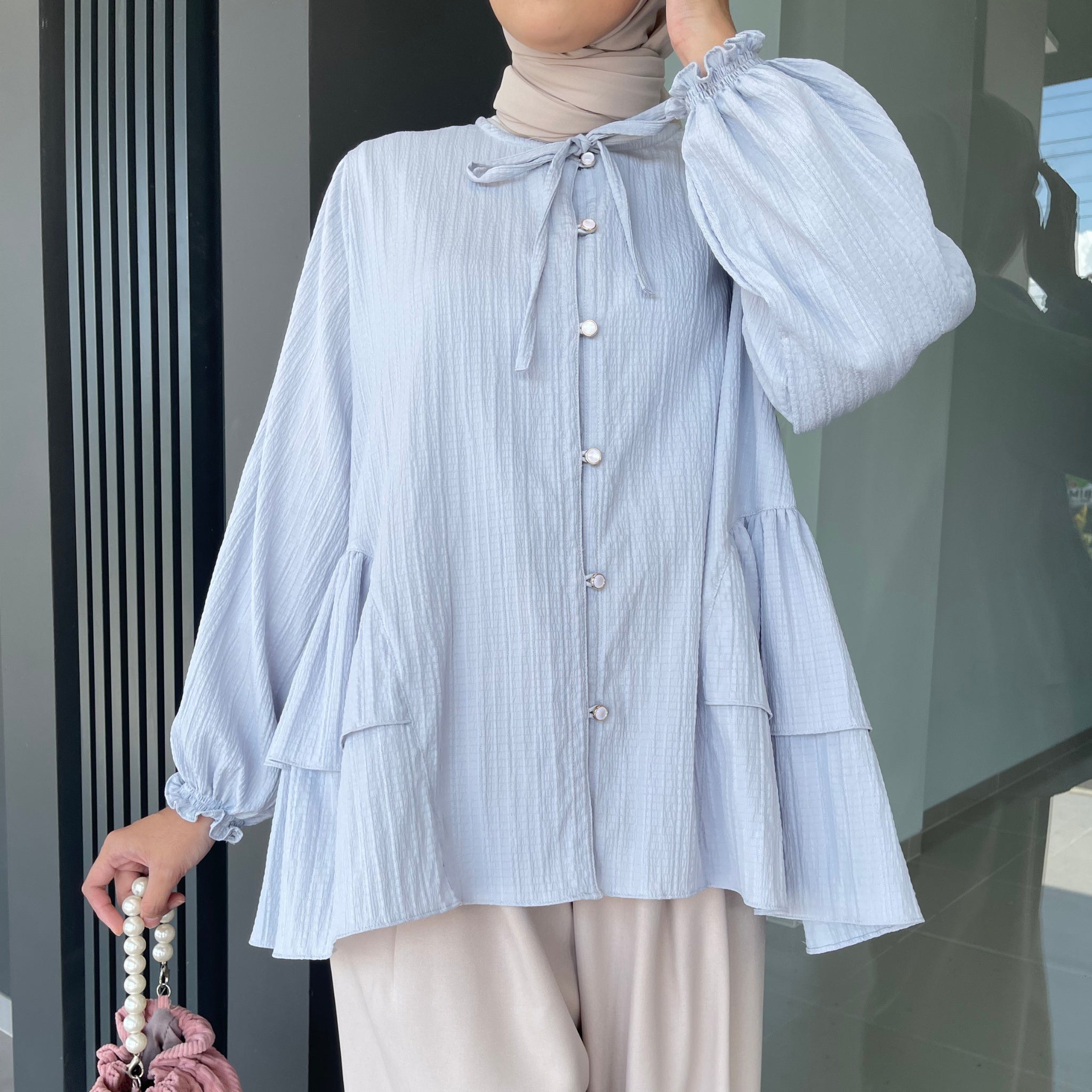 Eclemix Top Mika | Atasan Wanita Blouse Polos Tali
