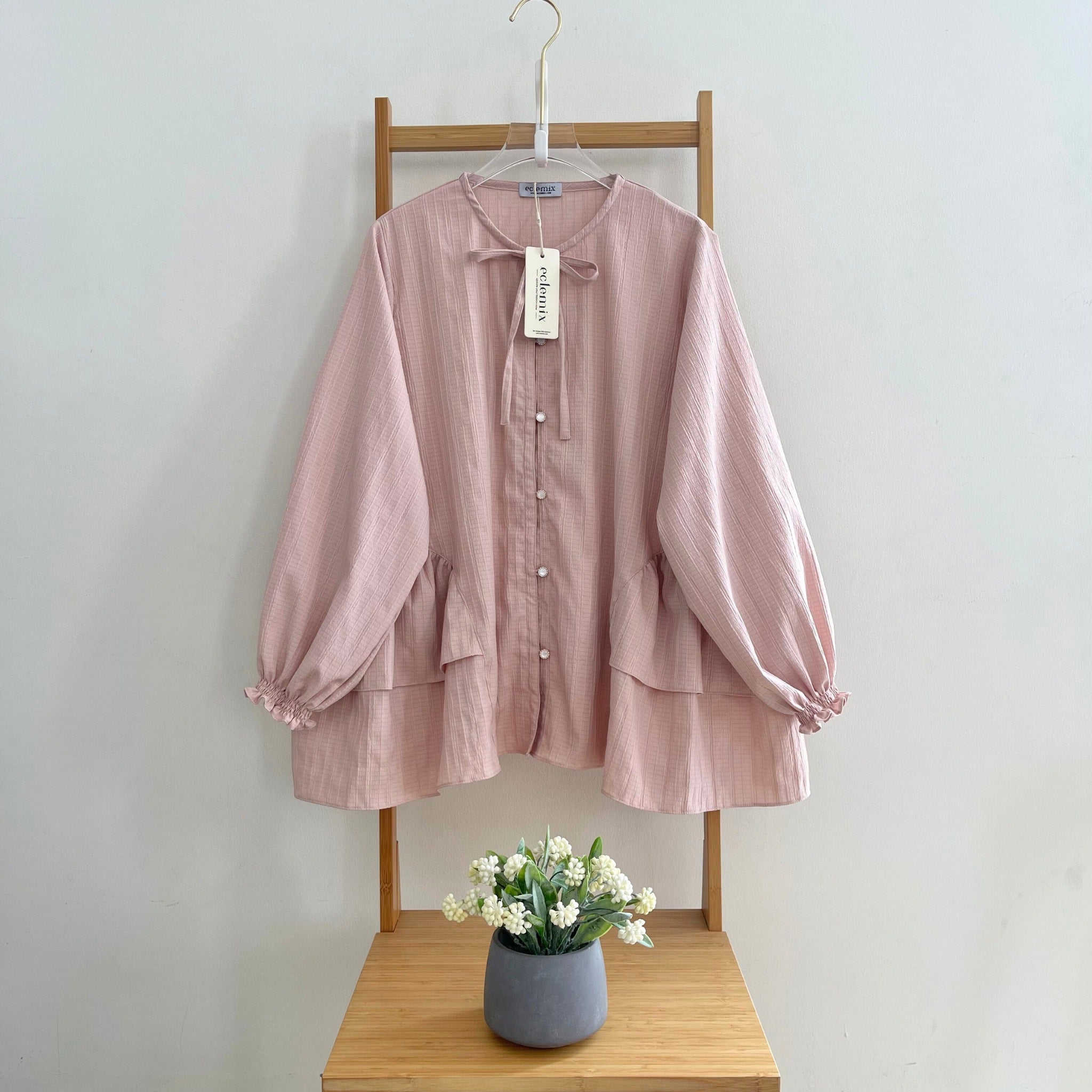 Eclemix Top Mika | Atasan Wanita Blouse Polos Tali