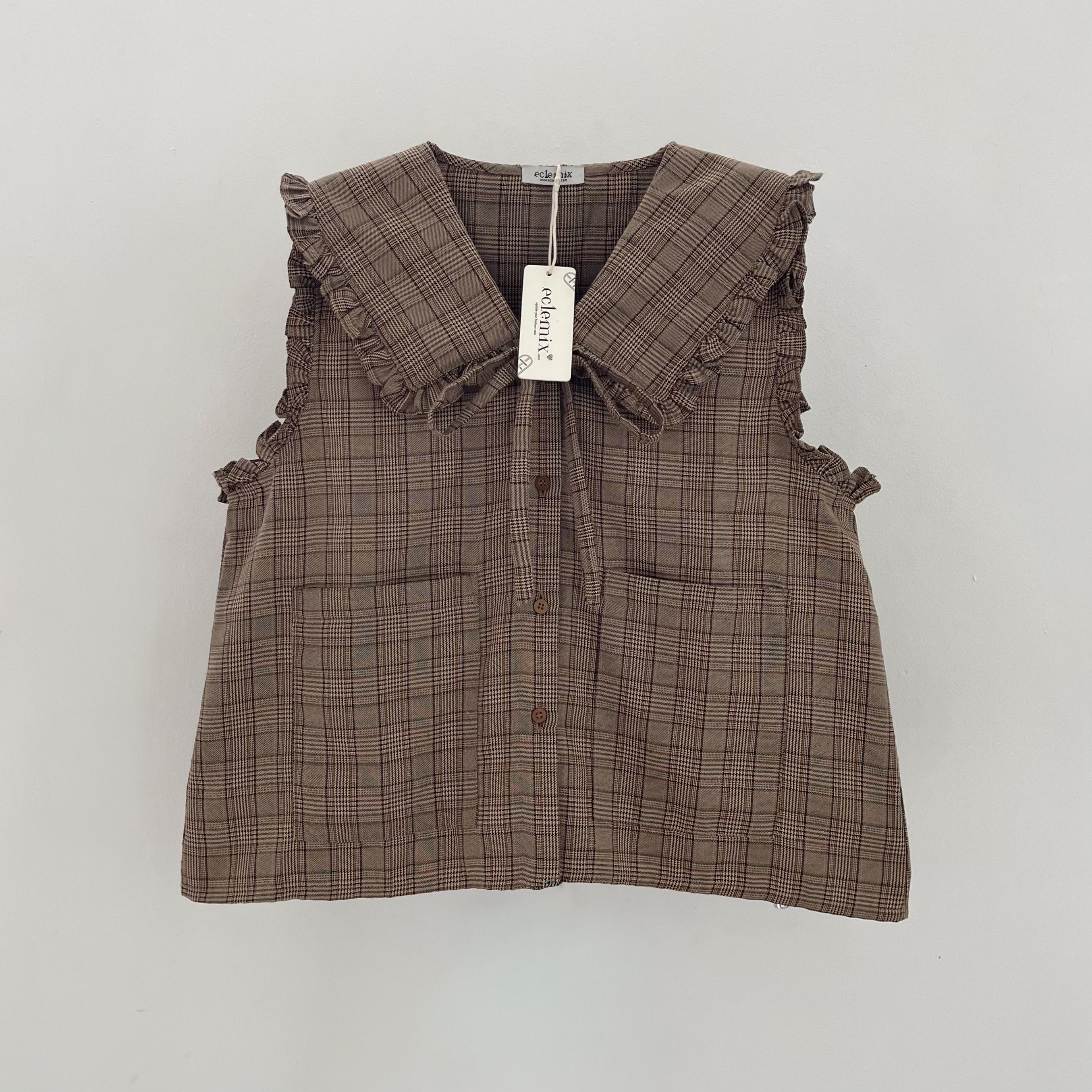 Image of Eclemix Outer Mosha |  Vest Wanita Tartan Tanpa Lengan