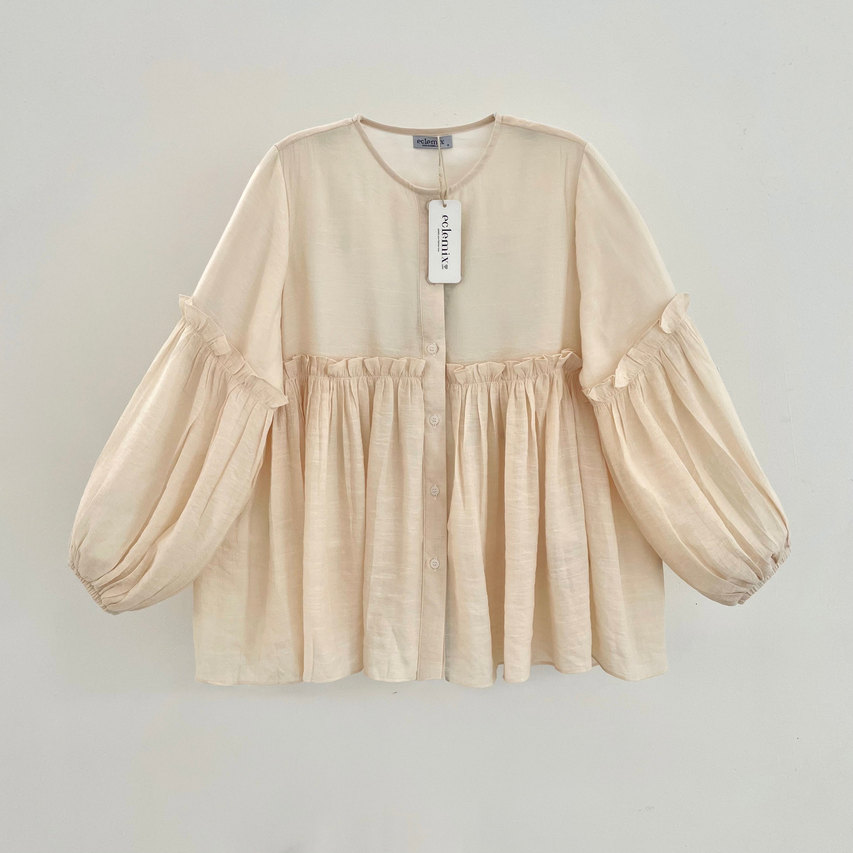 Image of Eclemix Atasan Wanita Loose Babydoll Ruffle Namia Top