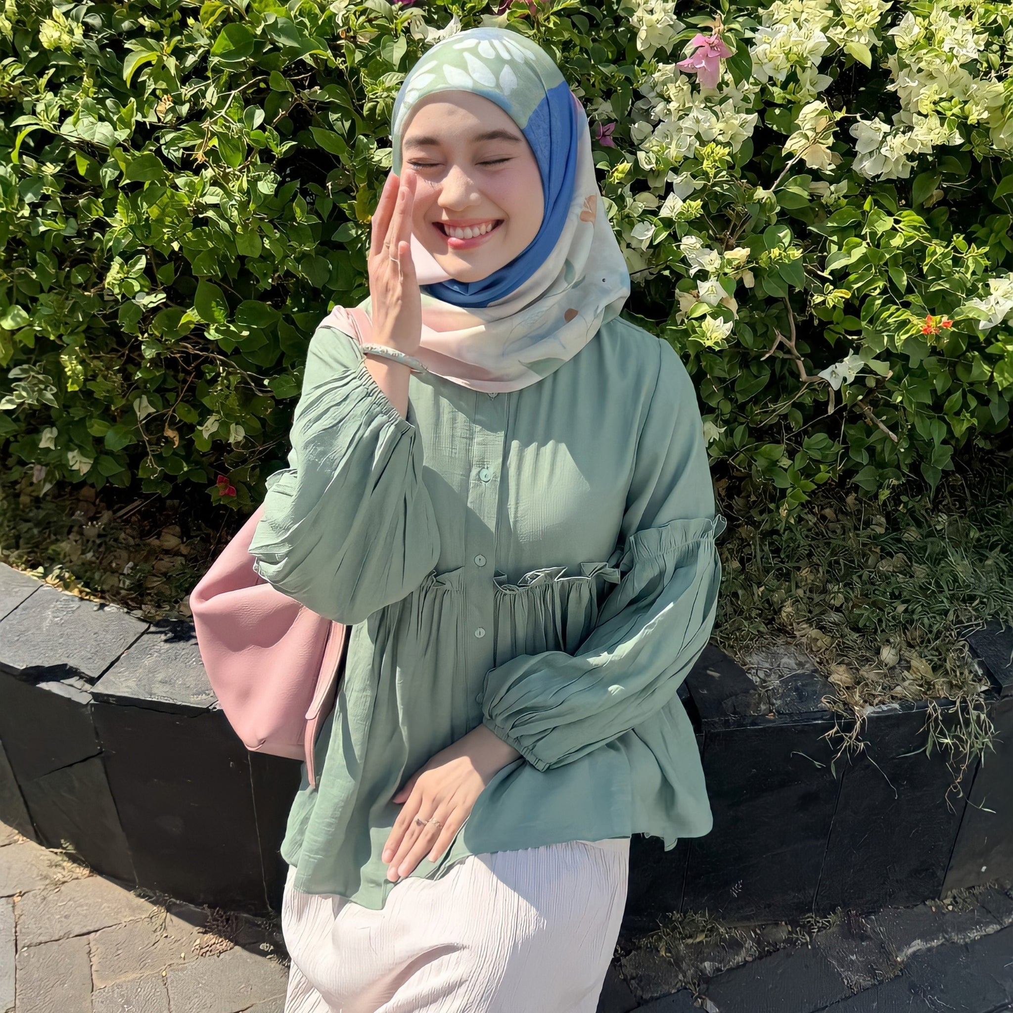 Image of Eclemix Atasan Wanita Loose Babydoll Ruffle Namia Top