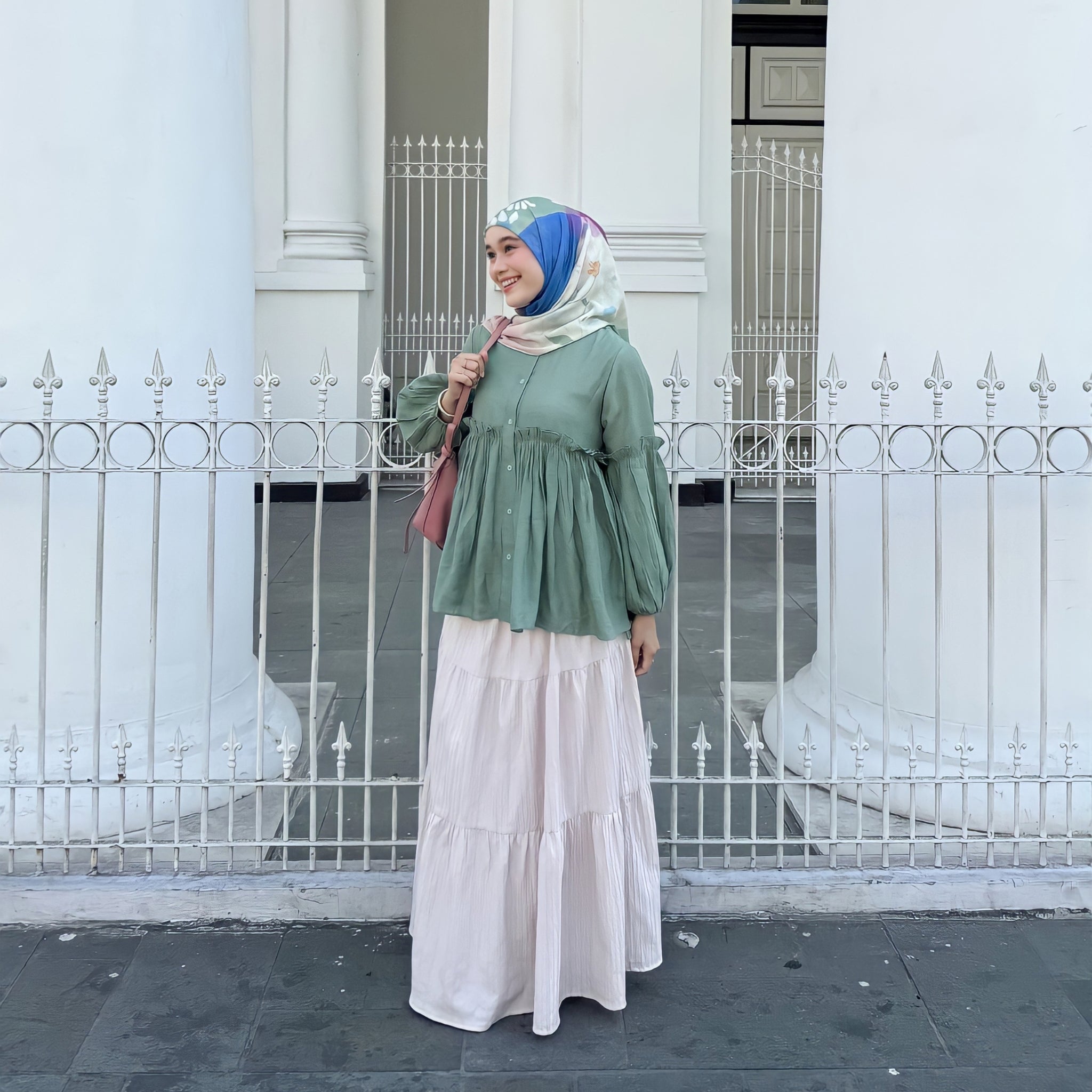 Image of Eclemix Atasan Wanita Loose Babydoll Ruffle Namia Top