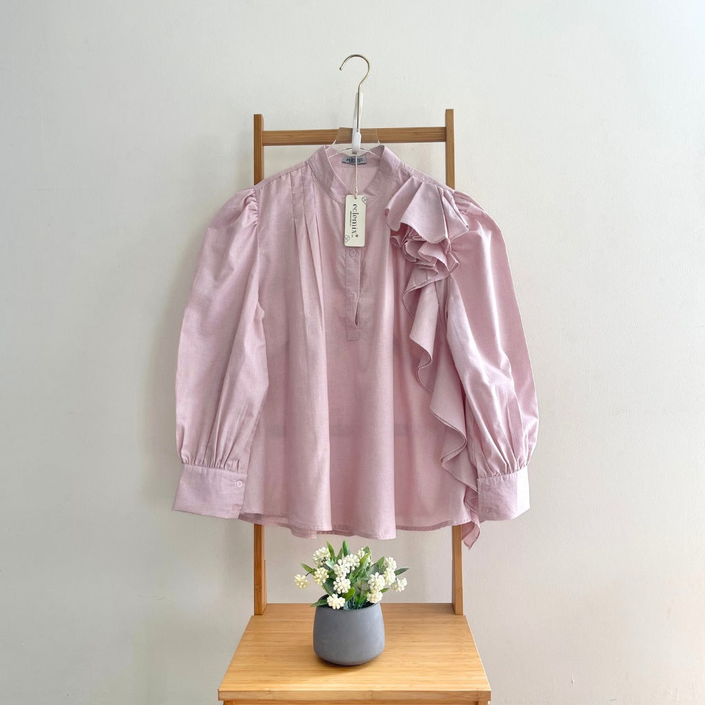 Image of Eclemix Top Nara | Atasan Wanita Blouse Polos Ruffle