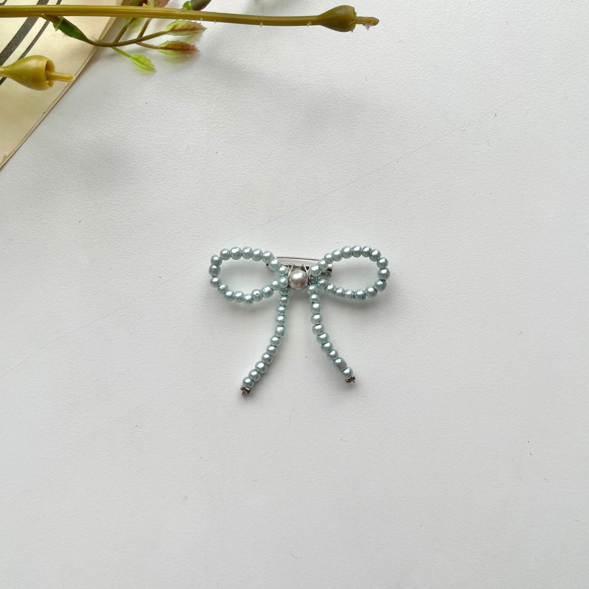 Image of Eclemix Brooch Bowknot |  Bros Mutiara Pita Coquette