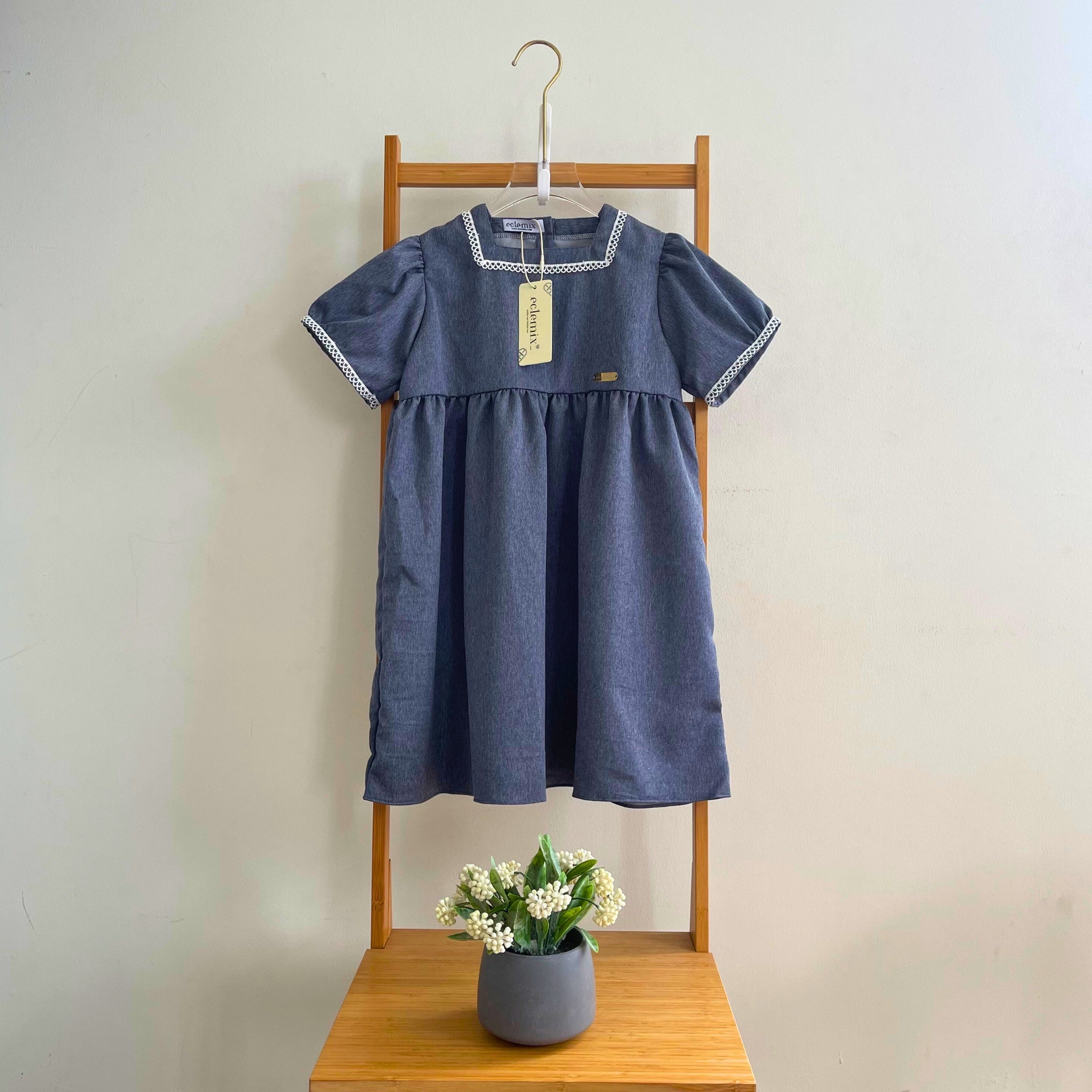 Image of Eclemix One Set Osha | Setelan Wanita Blouse Baby Doll Resleting Depan | Rok Wanita Polos A-line