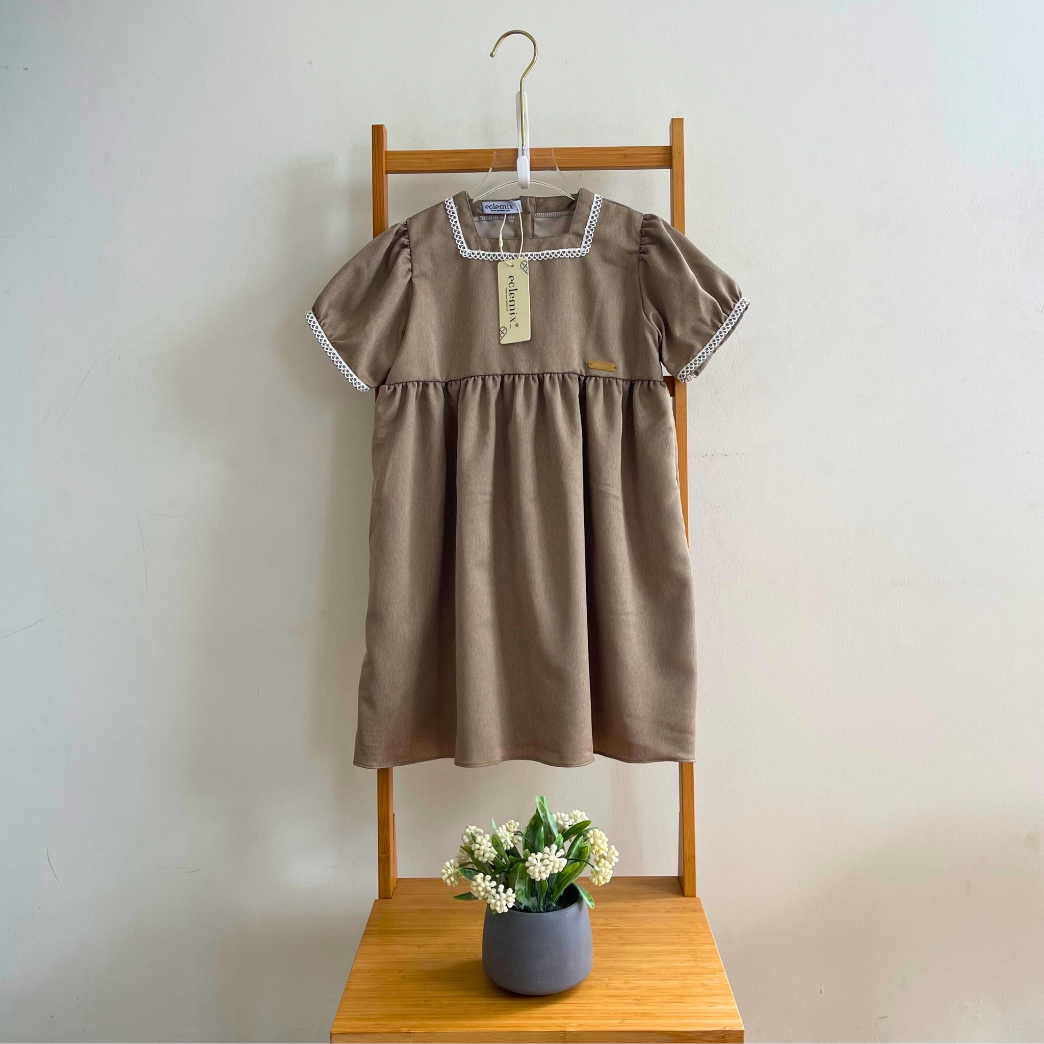 Image of Eclemix One Set Osha | Setelan Wanita Blouse Baby Doll Resleting Depan | Rok Wanita Polos A-line