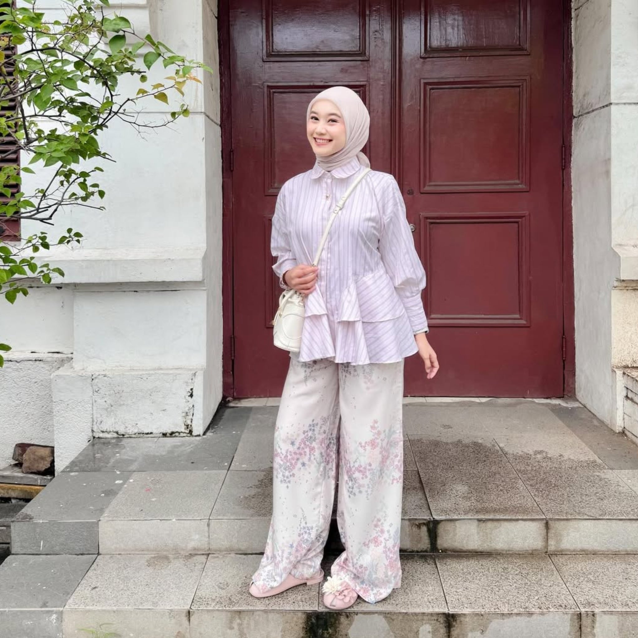 Image of Eclemix Blouse Peplum | Top Lova | Atasan Wanita Motif Stripes