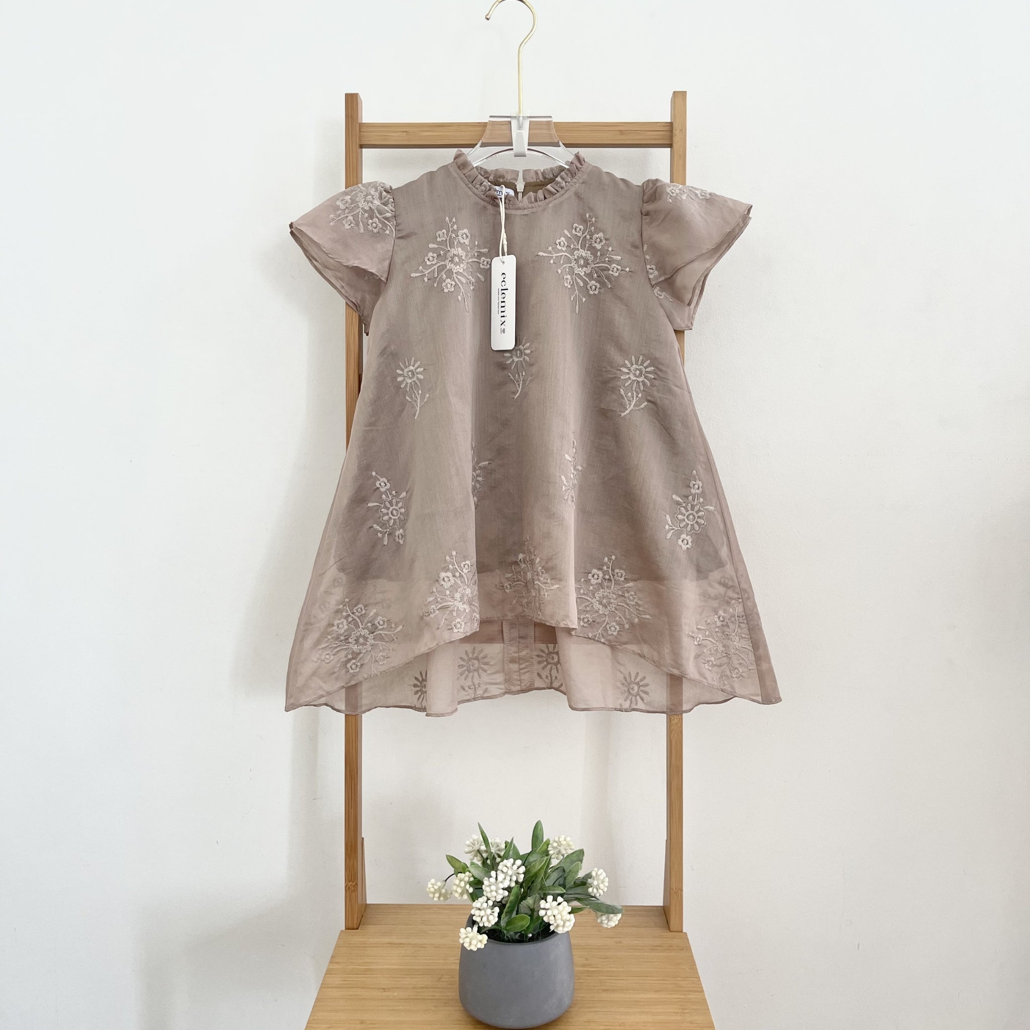 Image of Eclemix Tunic Kids Rayyu | Atasan Anak Perempuan Motif Flower | Raya Collection