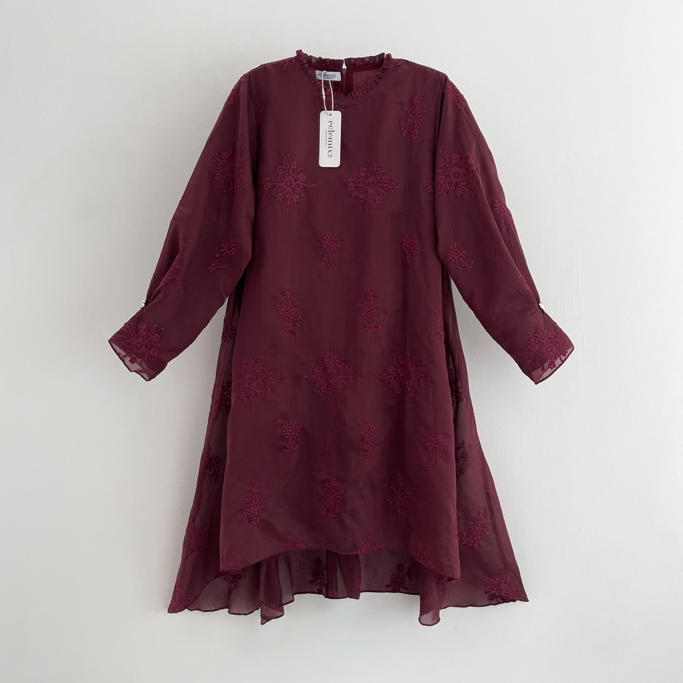 Image of Eclemix Tunic Rayyu | Atasan Wanita Motif Flower | Raya Collection