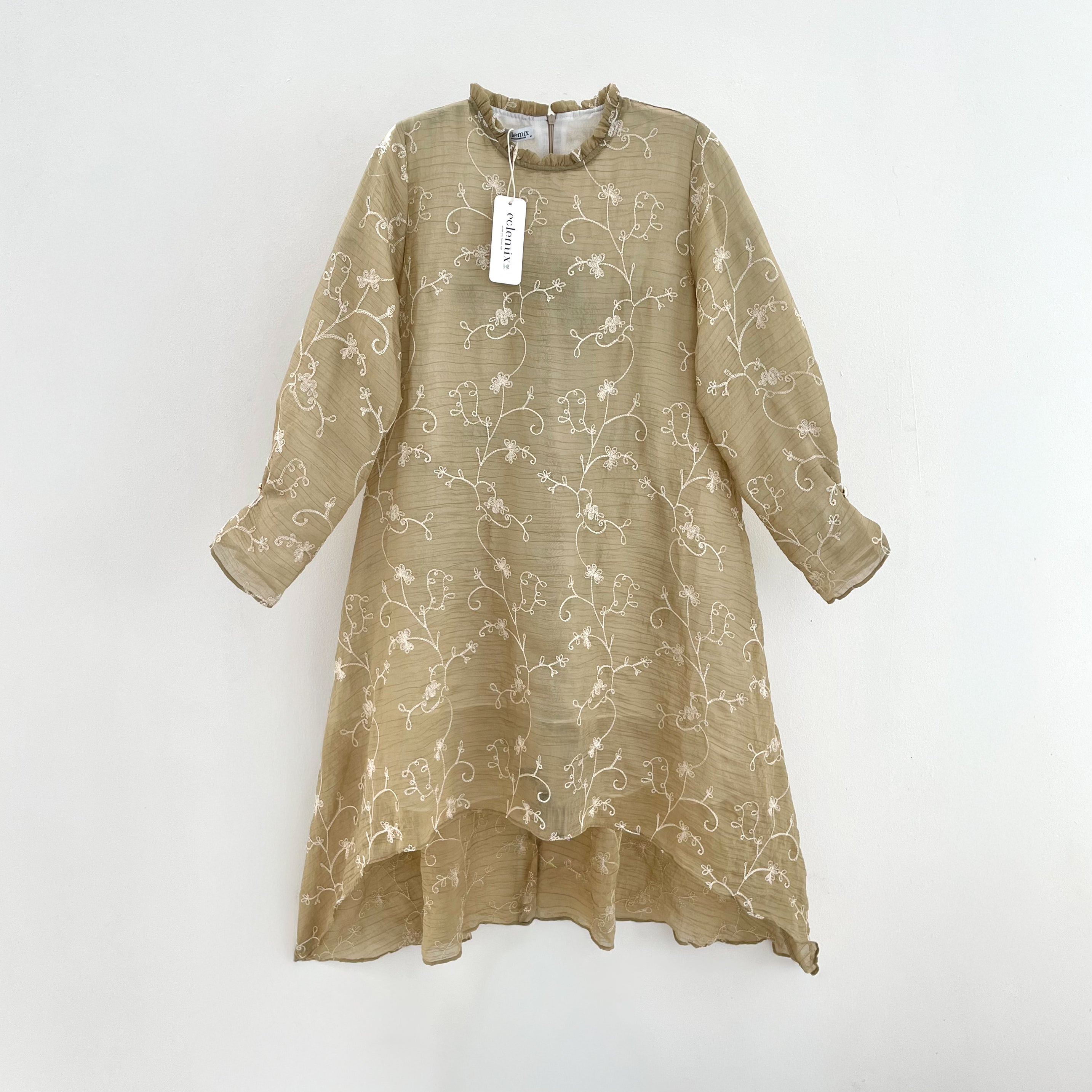 Image of Eclemix Tunic Rayyu | Atasan Wanita Motif Flower | Raya Collection