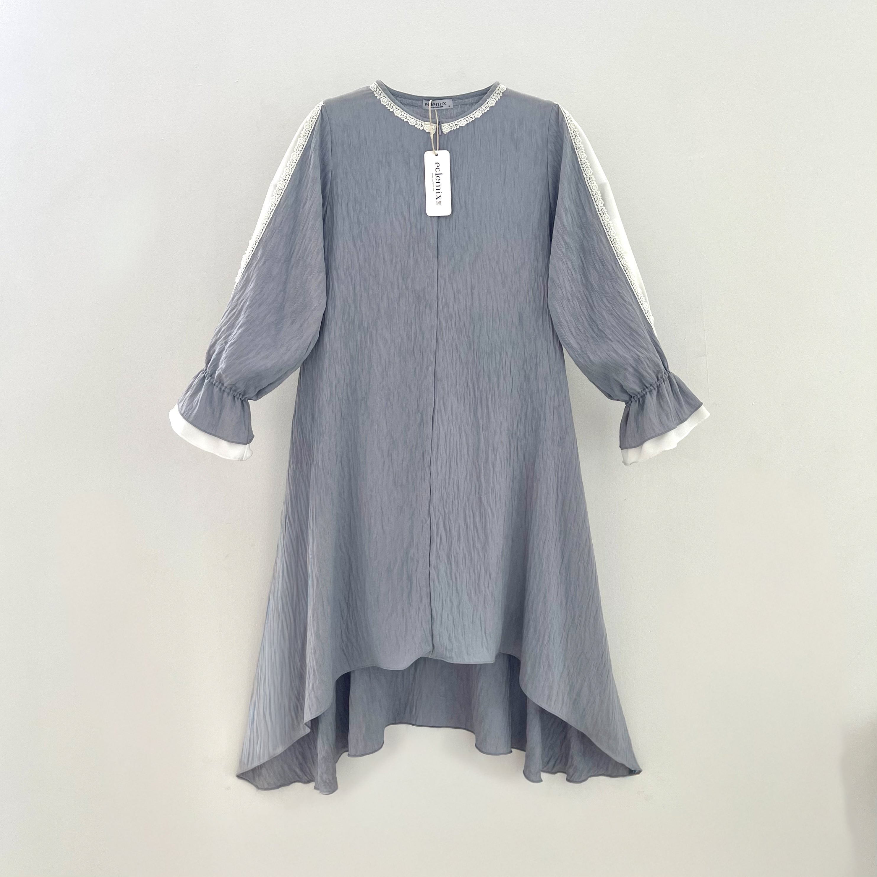 Eclemix Tunic Reya | Atasan Wanita Tunic Mewah Resleting Depan | Baju Pesta Kondangan