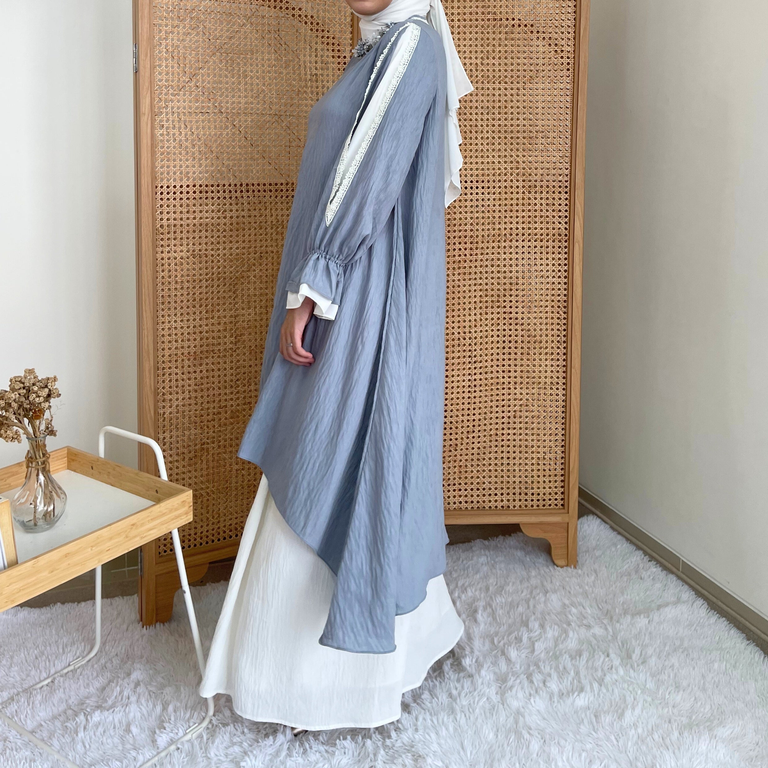 Eclemix Tunic Reya | Atasan Wanita Tunic Mewah Resleting Depan | Baju Pesta Kondangan