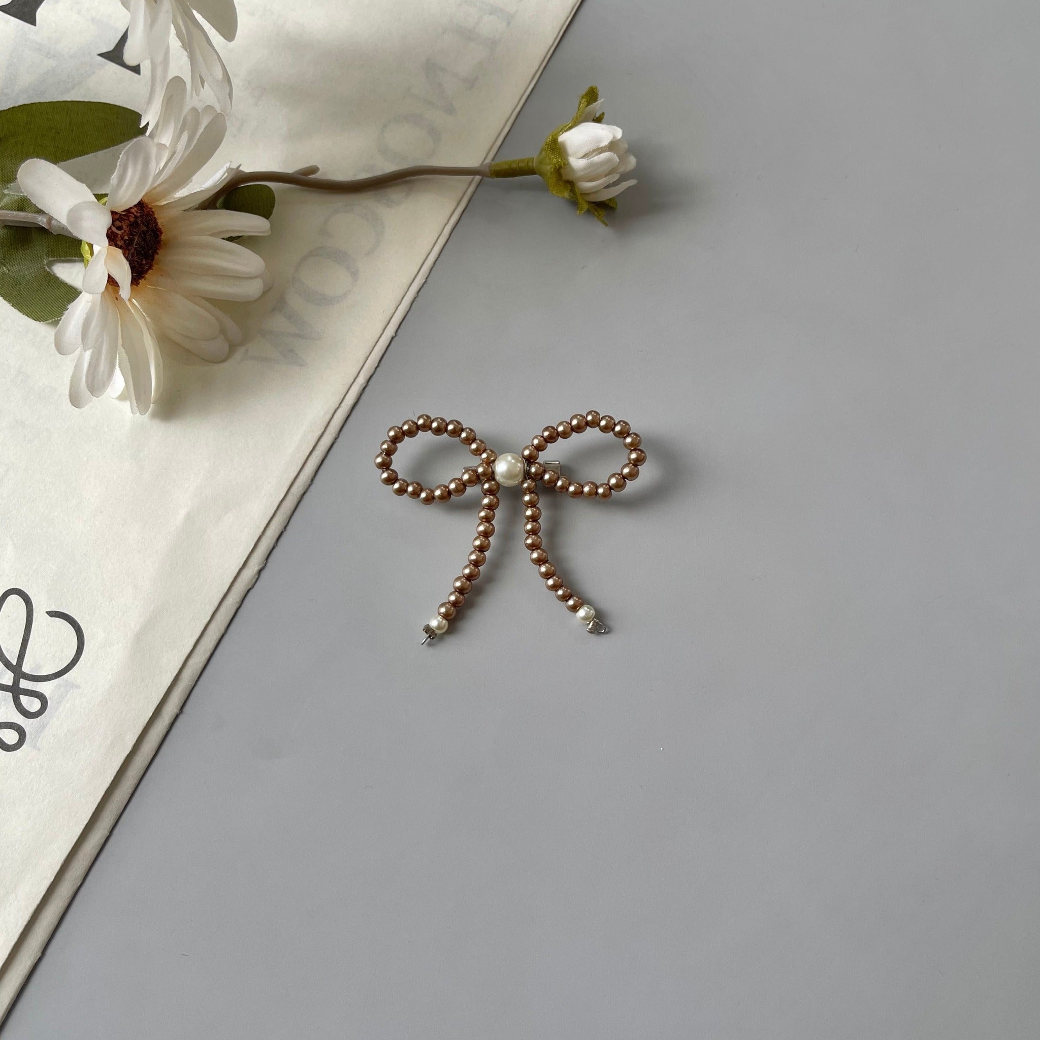 Image of Eclemix Brooch Bowknot |  Bros Mutiara Pita Coquette