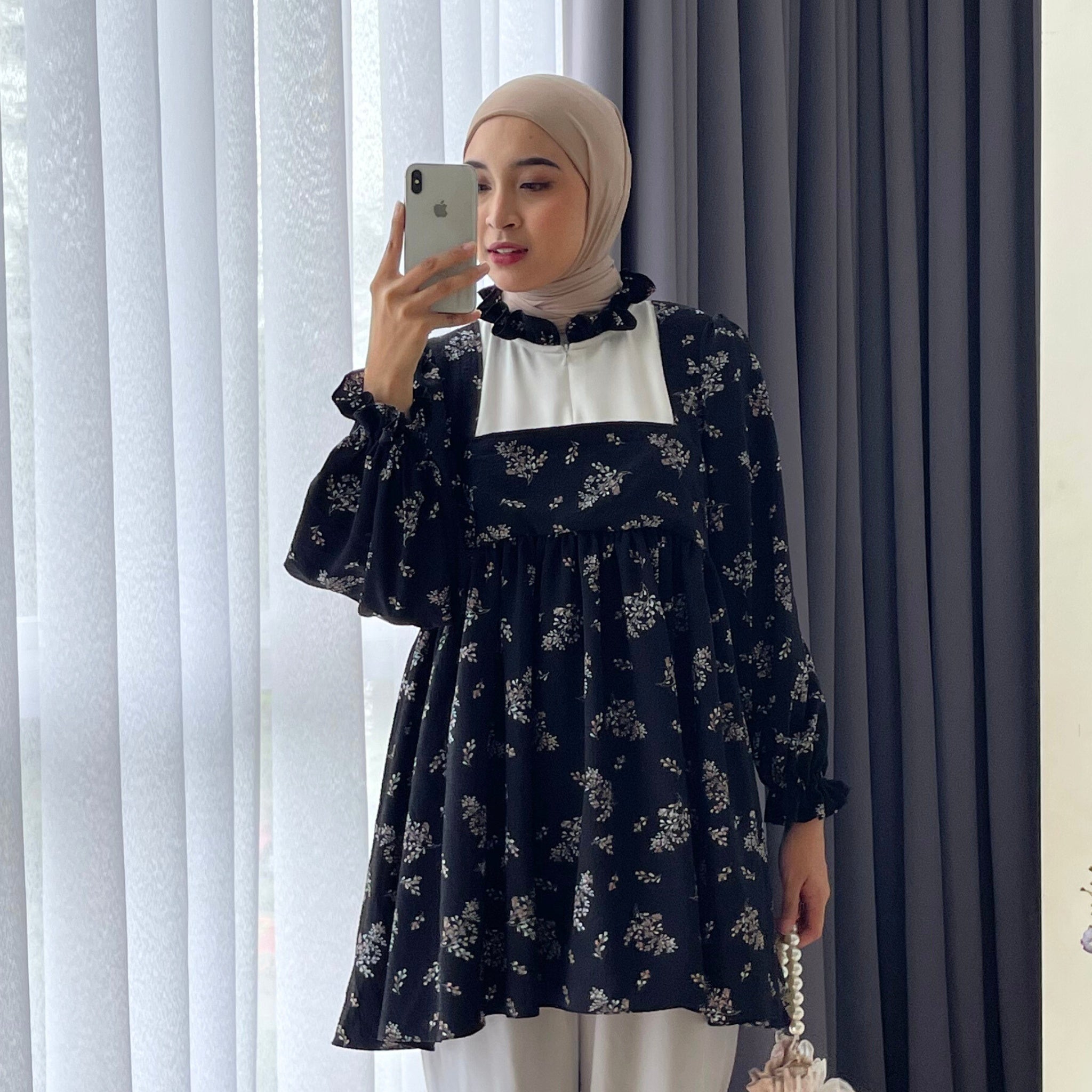 Eclemix Top Rula | Atasan Wanita Blouse Baby Doll Vintage