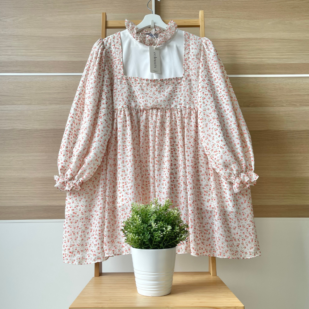 Eclemix Top Rula | Atasan Wanita Blouse Baby Doll Vintage