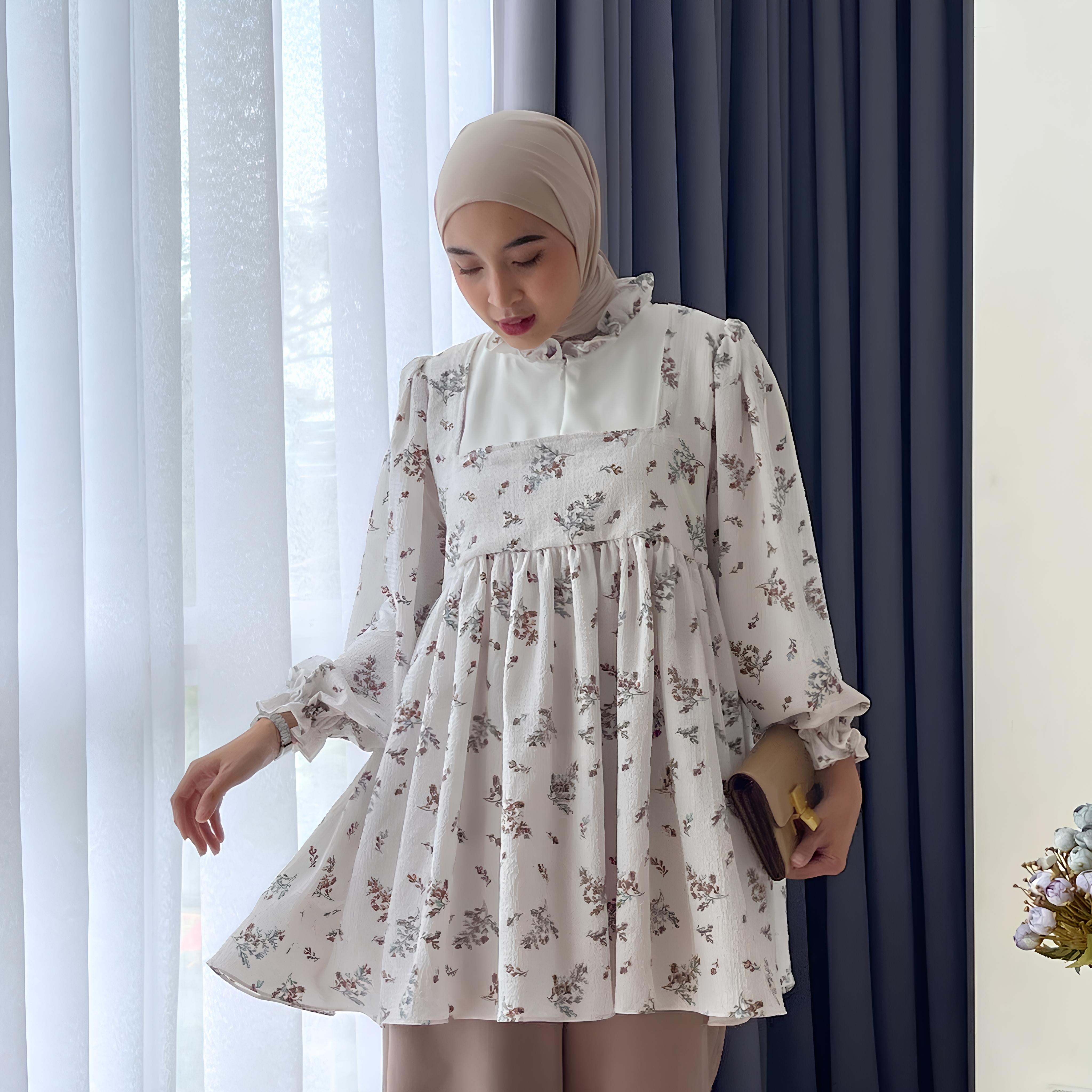 Eclemix Top Rula | Atasan Wanita Blouse Baby Doll Vintage