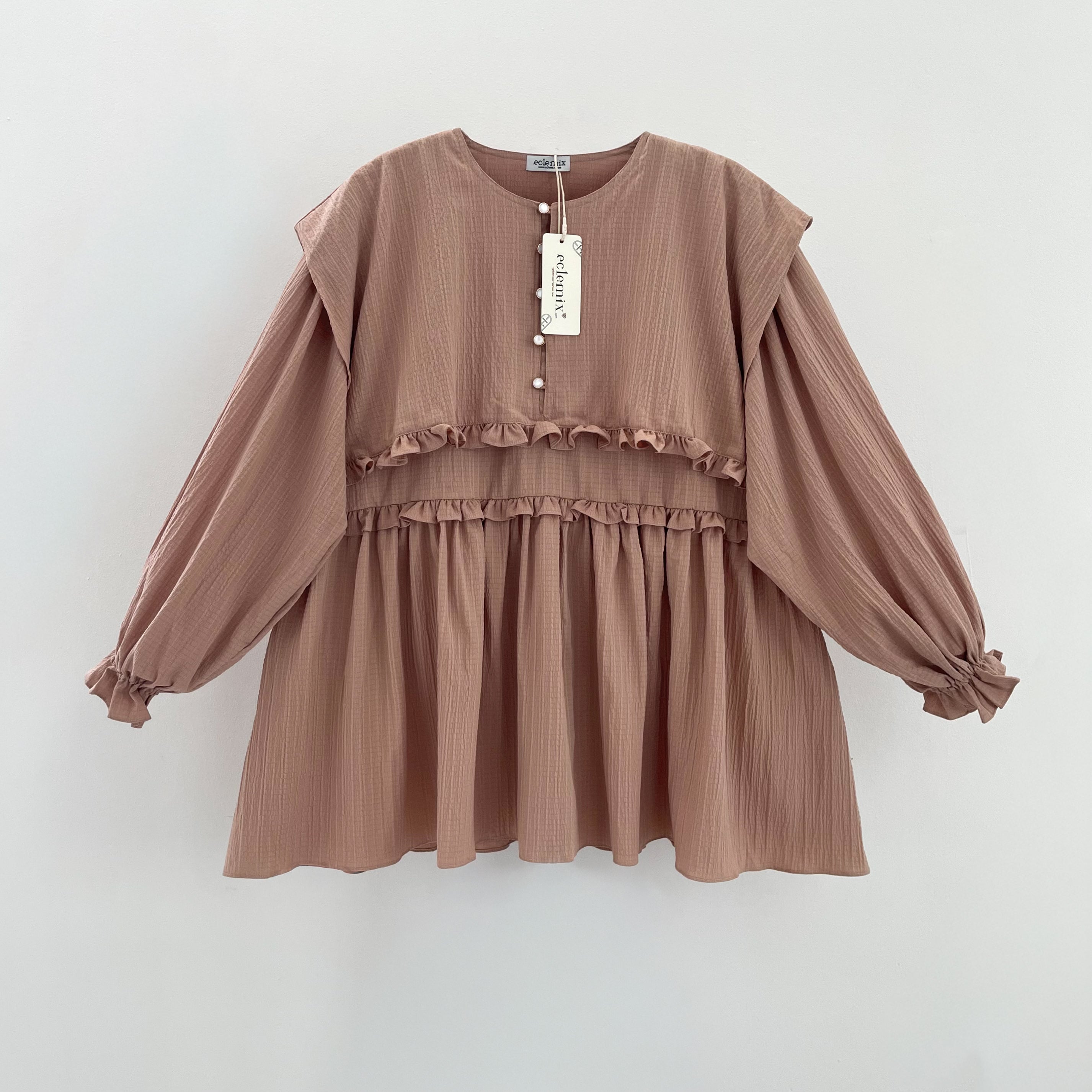 Image of Eclemix Top Rura | Atasan Wanita Blouse Layer Lengan Balon