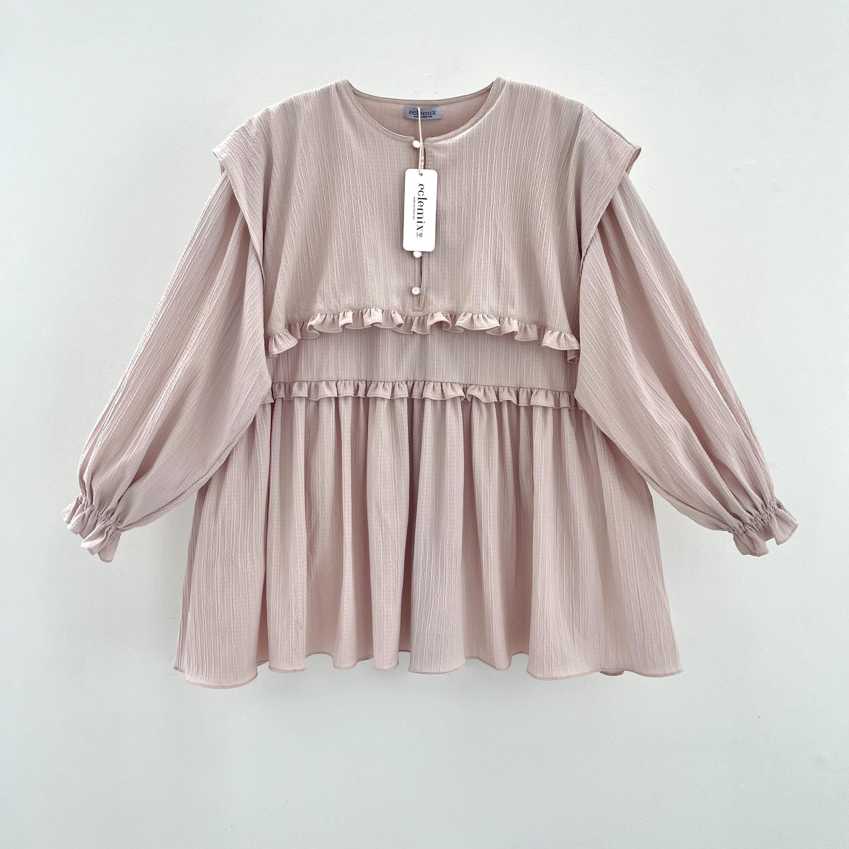 Image of Eclemix Top Rura | Atasan Wanita Blouse Layer Lengan Balon