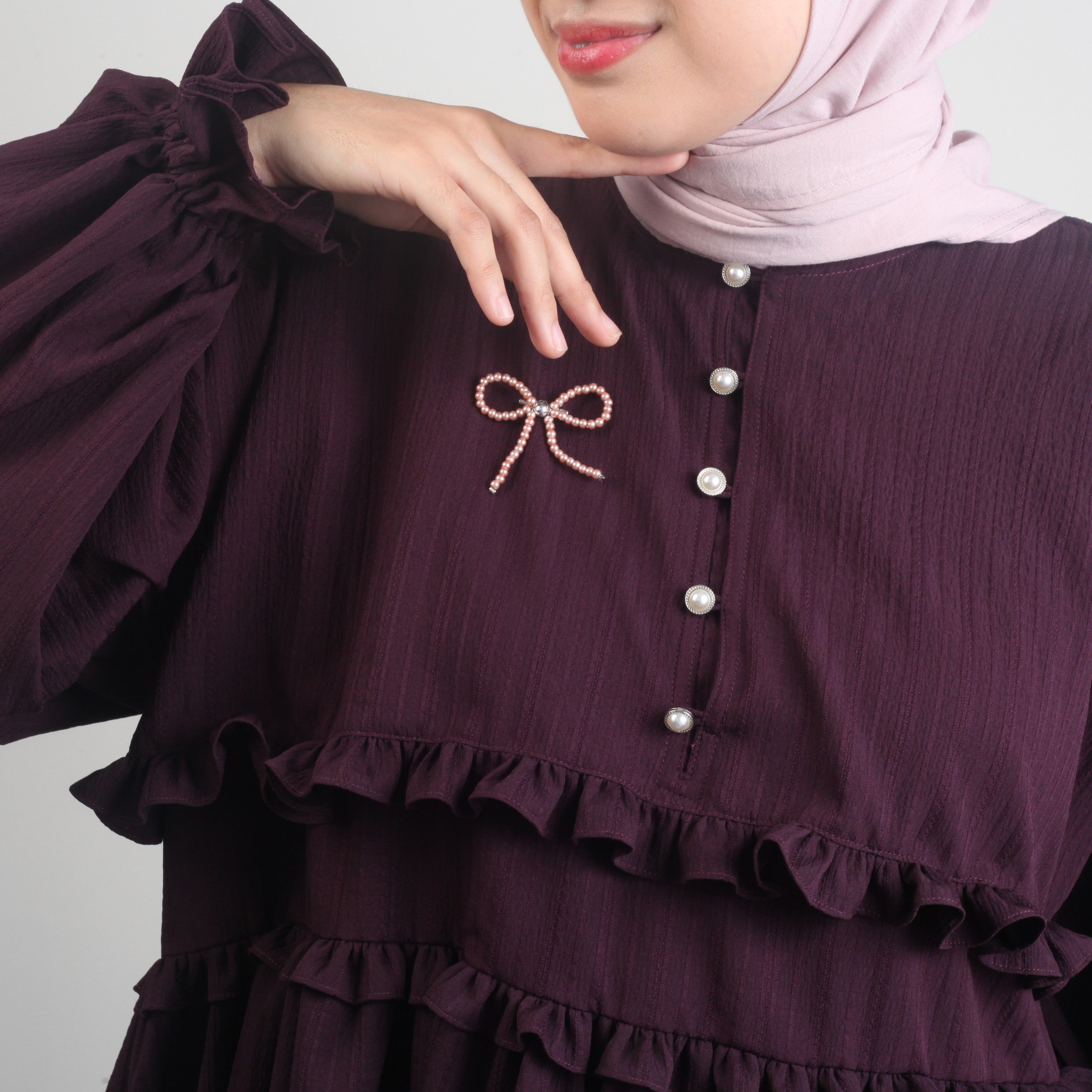 Eclemix Top Rura | Atasan Wanita Blouse Layer Lengan Balon