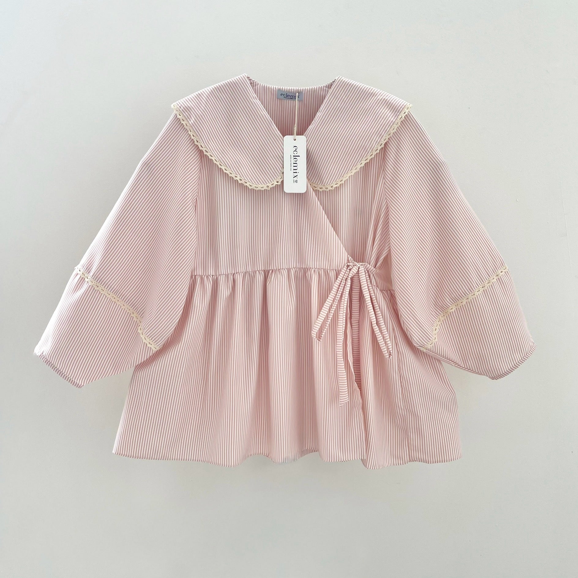 Image of Eclemix Top Ryusa | Atasan Wanita Blouse Kimono Motif Stripe