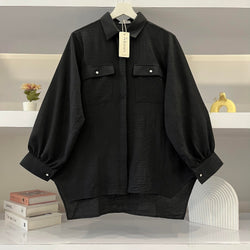 Image of Eclemix Top Niki |Atasan Kemeja Wanita Daily Basic Polos