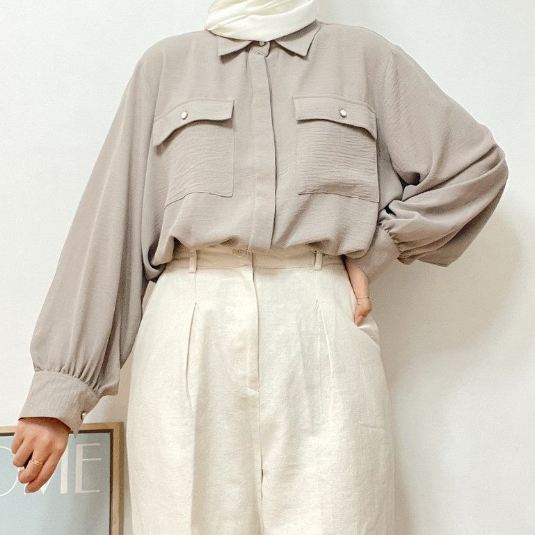 Image of Eclemix Top Niki |Atasan Kemeja Wanita Daily Basic Polos